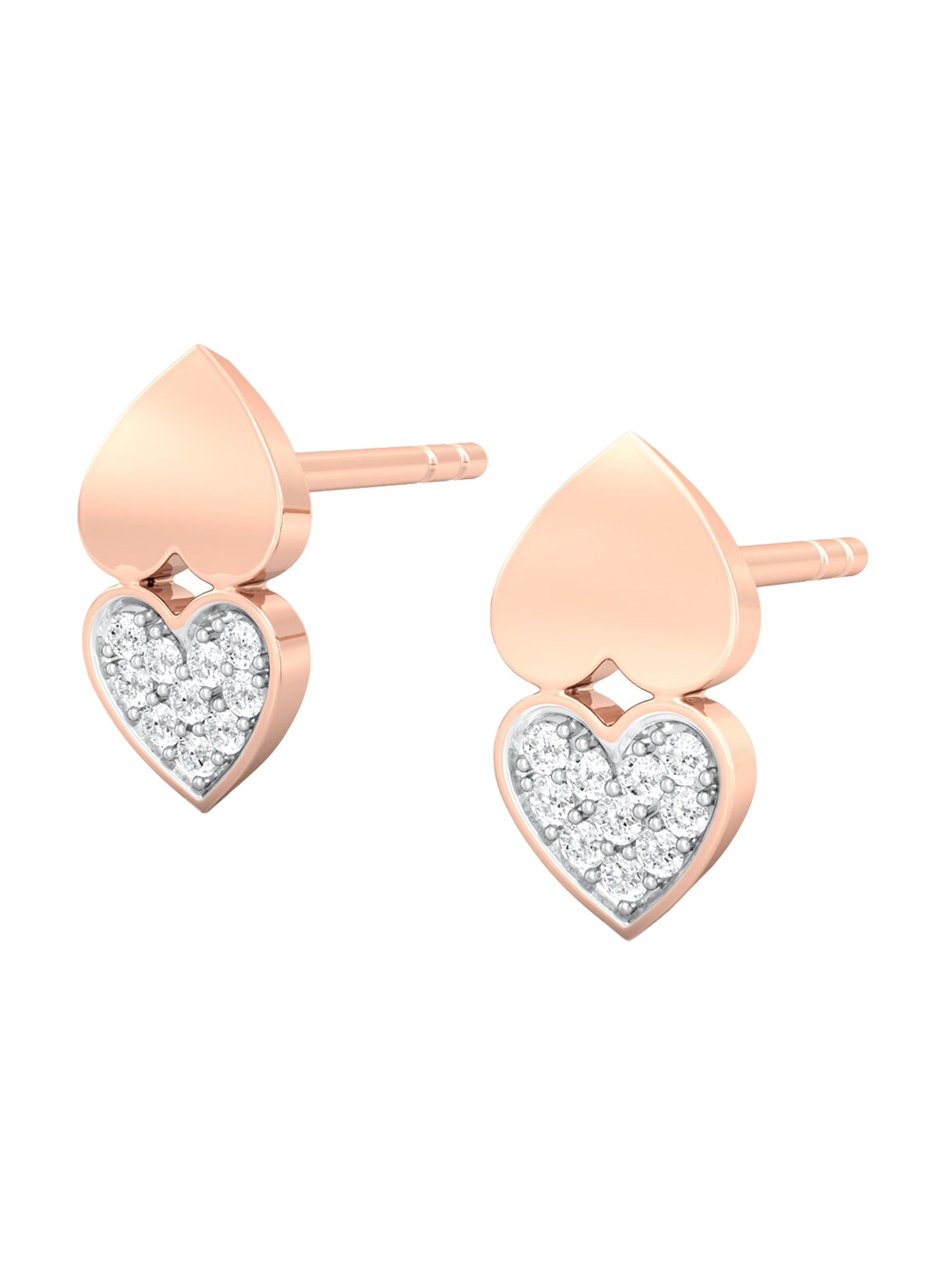 

MELORRA Smitten Kitten 18KT Rose Gold Diamond Stud Earrings-2.2gm