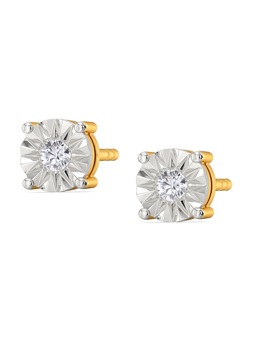 

MELORRA Dazzle Drama Rhodium Plated 18KT Gold Diamond Earrings-1.35gm