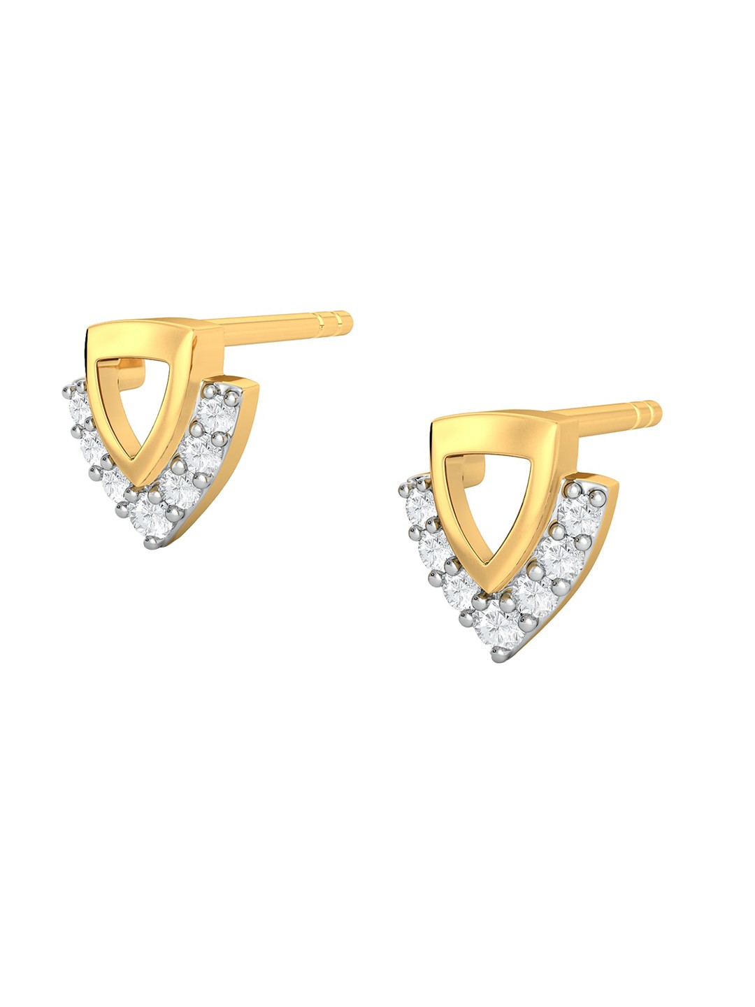 

MELORRA Trio Treat 18KT Gold Diamond Stud Earrings-1.63gm