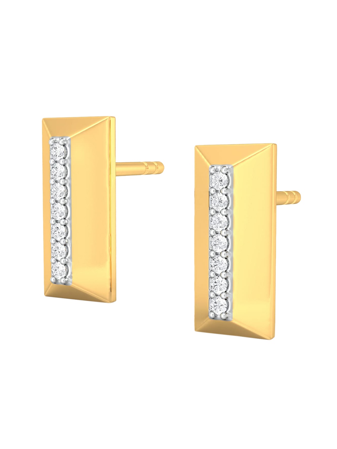 

MELORRA Raising The Bar 18KT Gold Diamond Earrings-2.7gm
