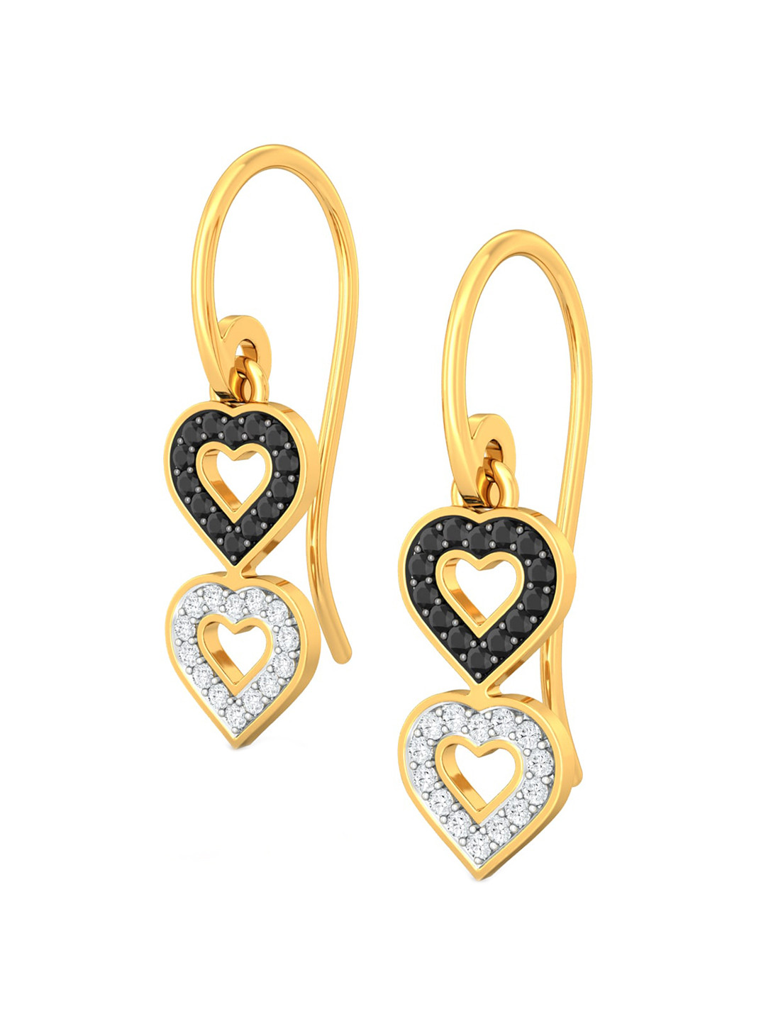 

MELORRA Soul n' Spunk Rhodium-Plated 18KT Gold Diamond Earrings-2.83gm