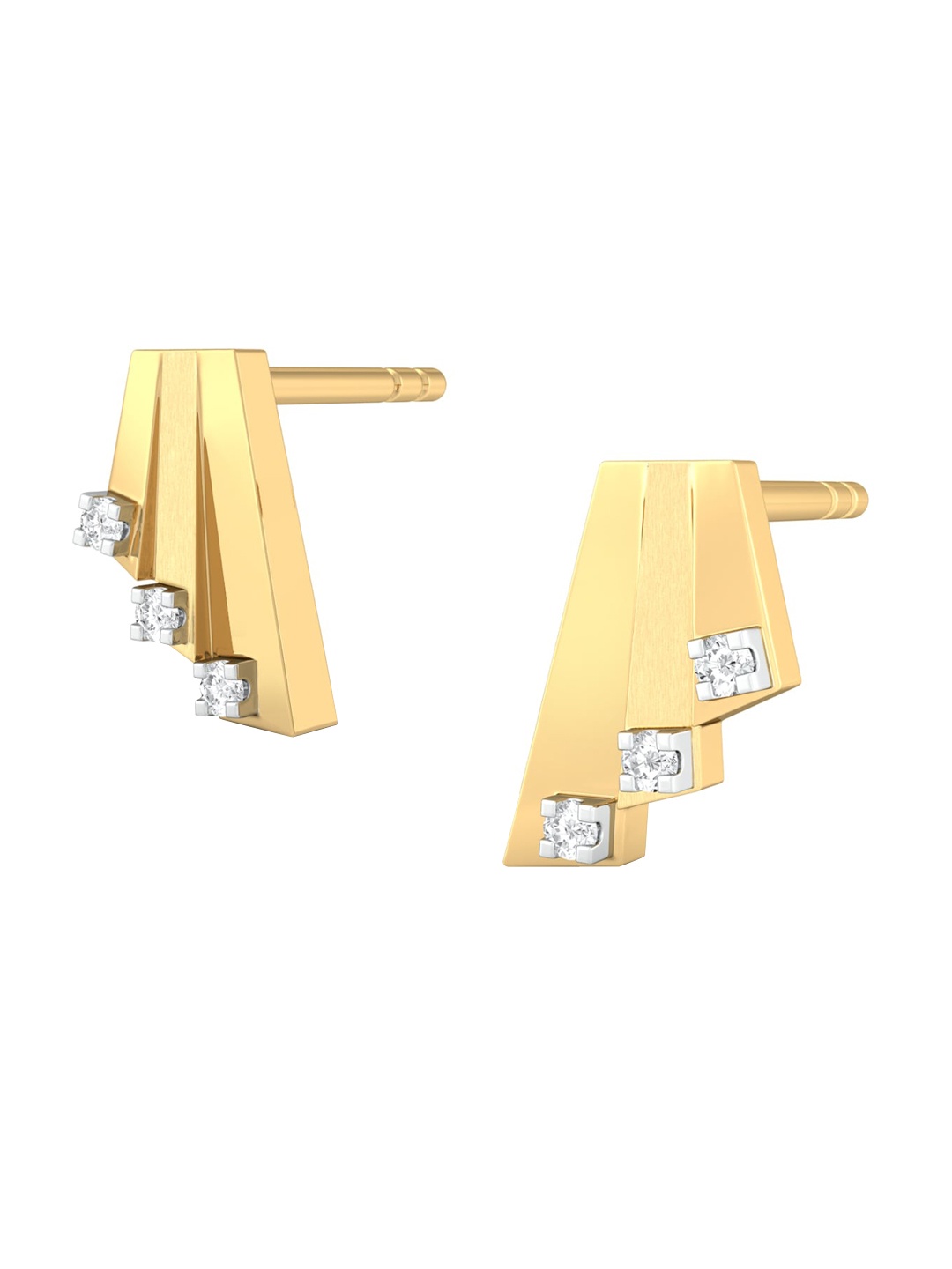 

MELORRA Wild Card 18KT Gold Diamond Stud Earrings-2.12gm