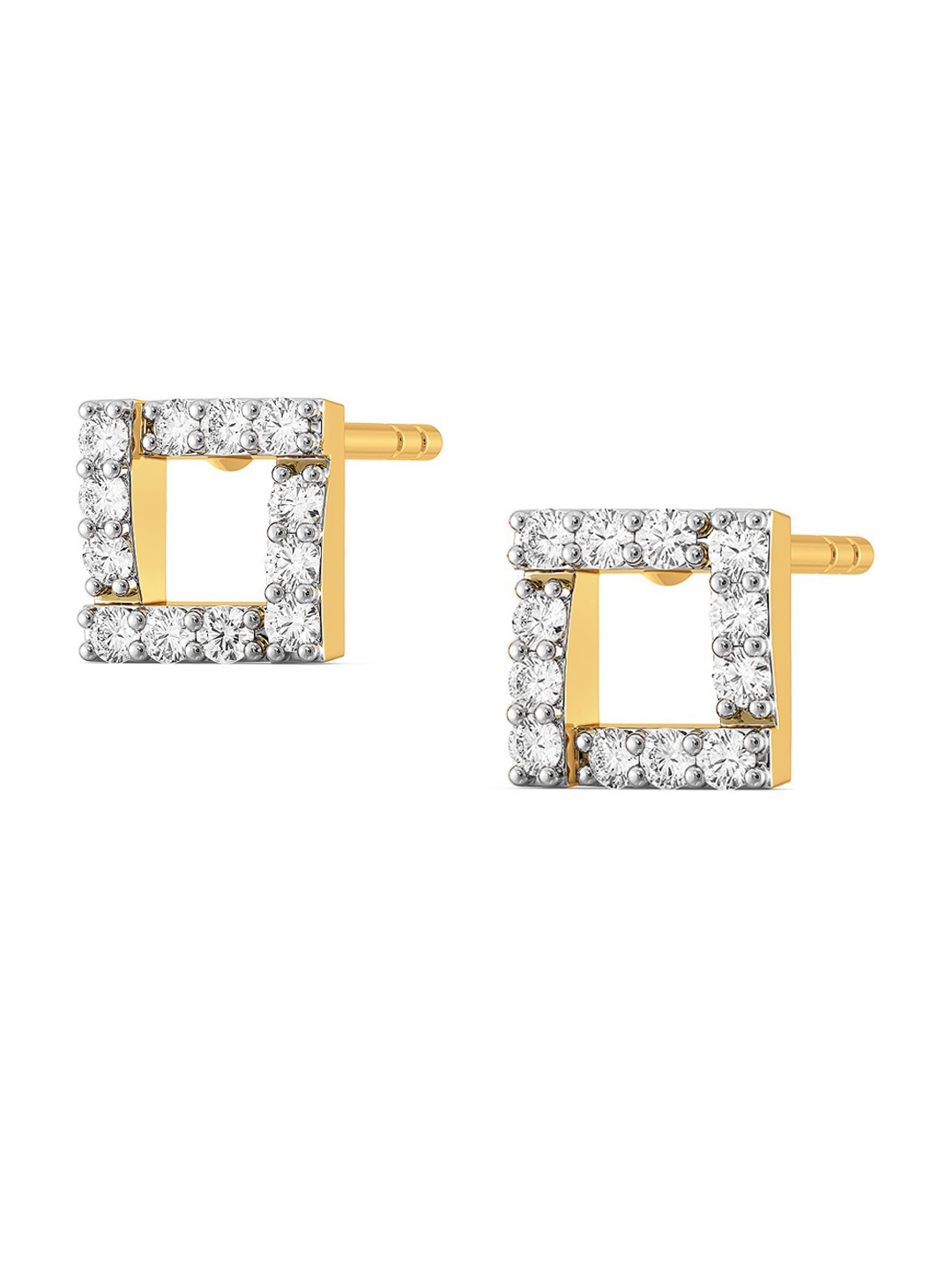 

MELORRA Jewel Rule Rhodium-Plated Diamond-Studded 18KT Gold Earrings - 1.63 gm