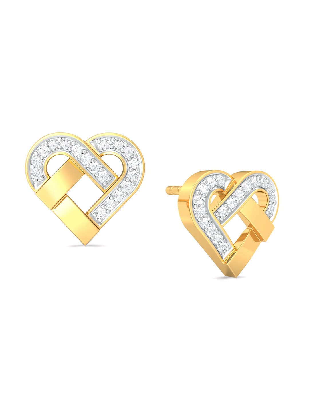 

MELORRA Love Antidote 18KT Gold Diamond Stud Earrings-3.45gm