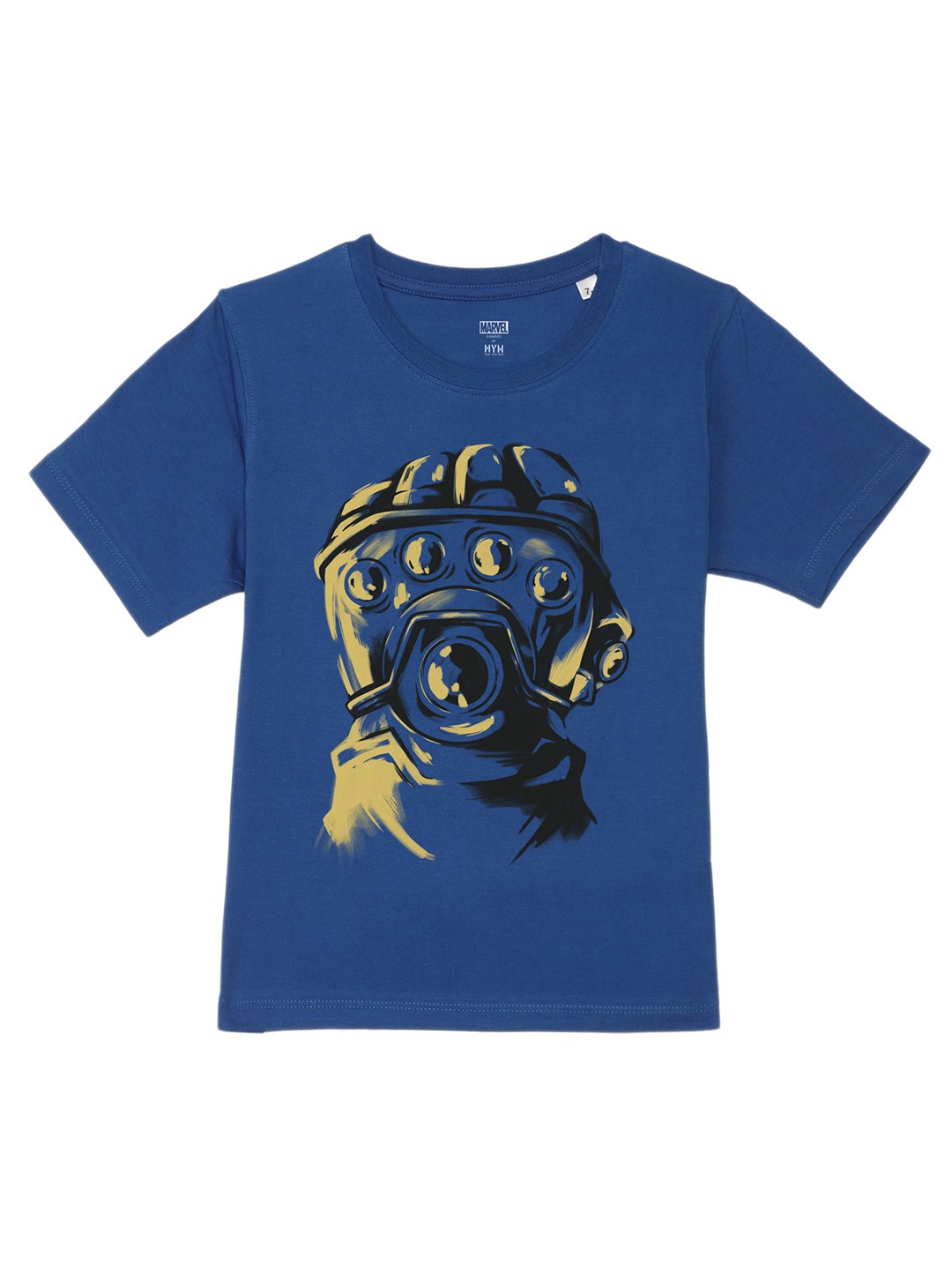 

Marvel by Wear Your Mind Boys Graphic Printed Pure Cotton T-shirt, Blue