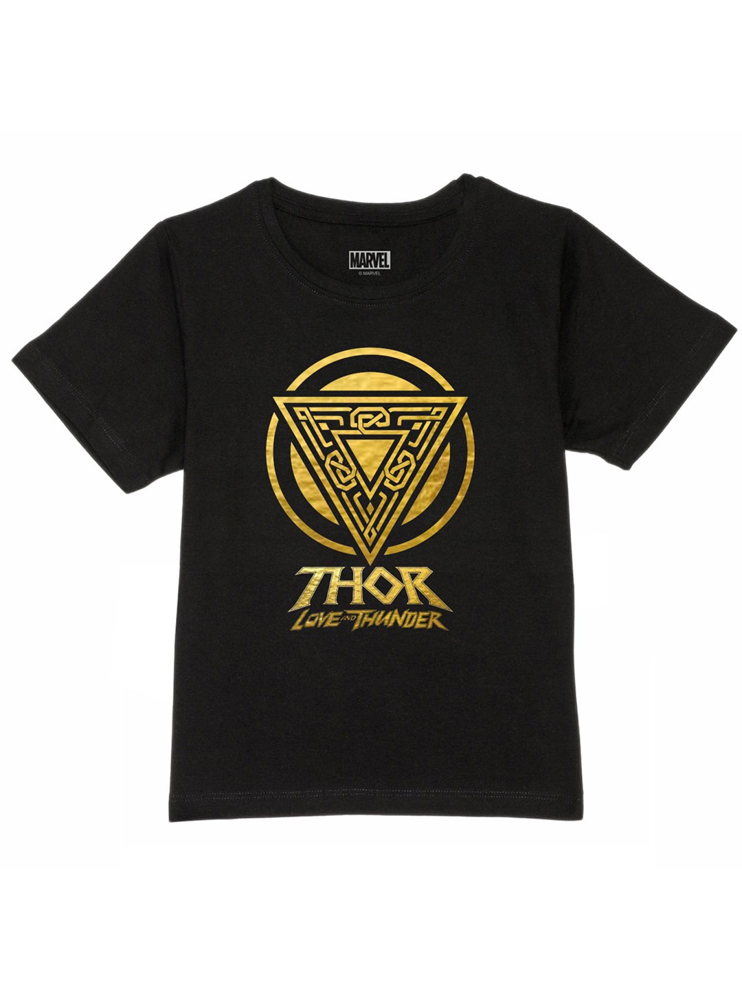 

Marvel by Wear Your Mind Boys Thor Printed Pure Cotton T-shirt, Black