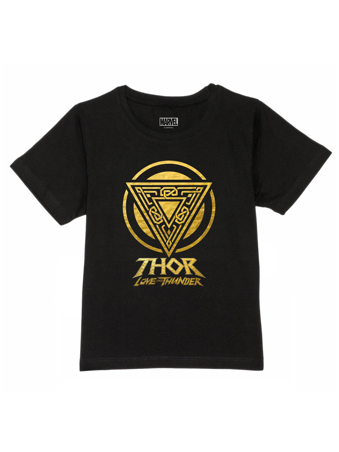 

Marvel by Wear Your Mind Boys Thor Graphic Printed Pure Cotton T-shirt, Black