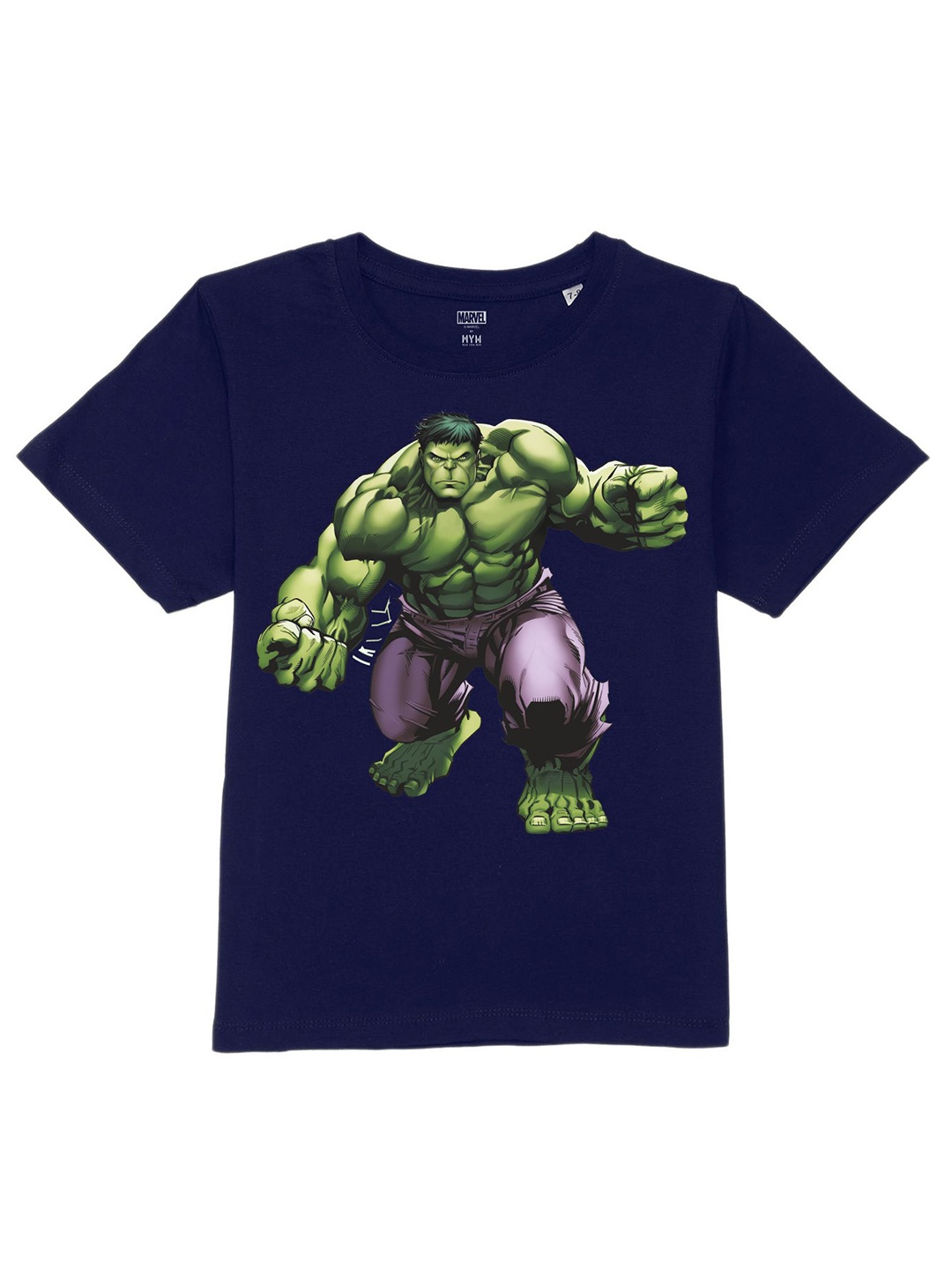 

Marvel by Wear Your Mind Boys Hulk Printed Pure Cotton T-shirt, Navy blue