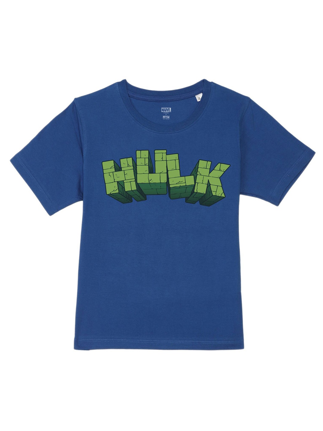 

Marvel by Wear Your Mind Boys Hulk Typography Printed Pure Cotton T-shirt, Blue