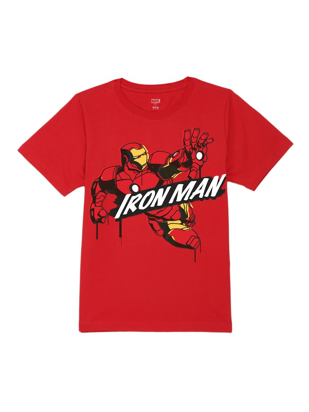 

Marvel by Wear Your Mind Boys Iron Man Printed Pure Cotton T-shirt, Red