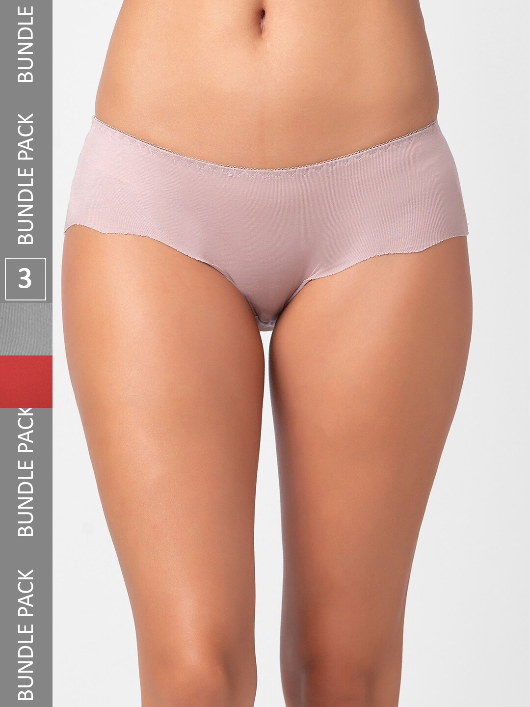 

NOIRA Pack Of 3 Assorted Cotton Hipster Briefs
