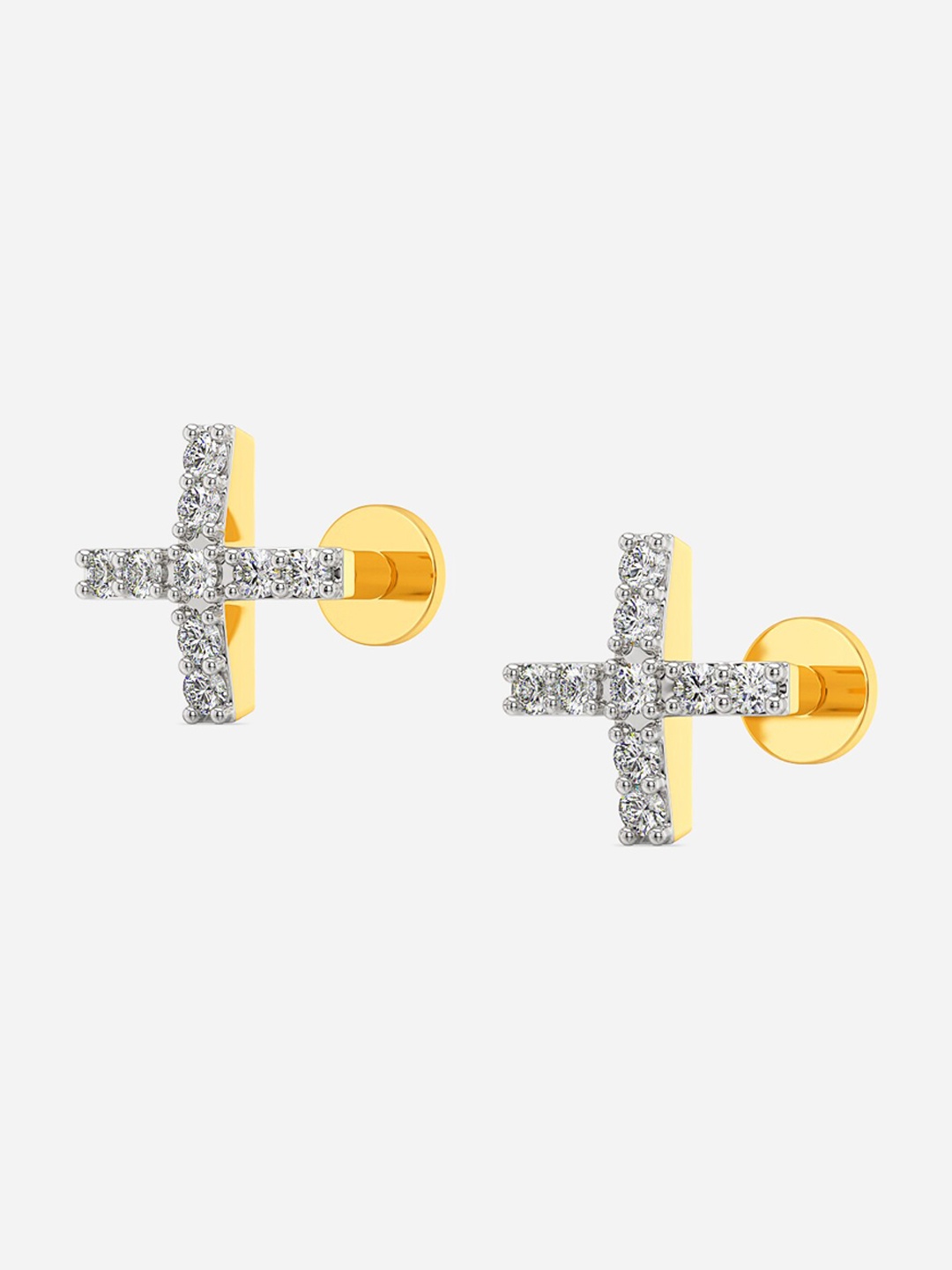 

MELORRA Plus the Pride 18KT Gold Diamond Earrings-1.07gm