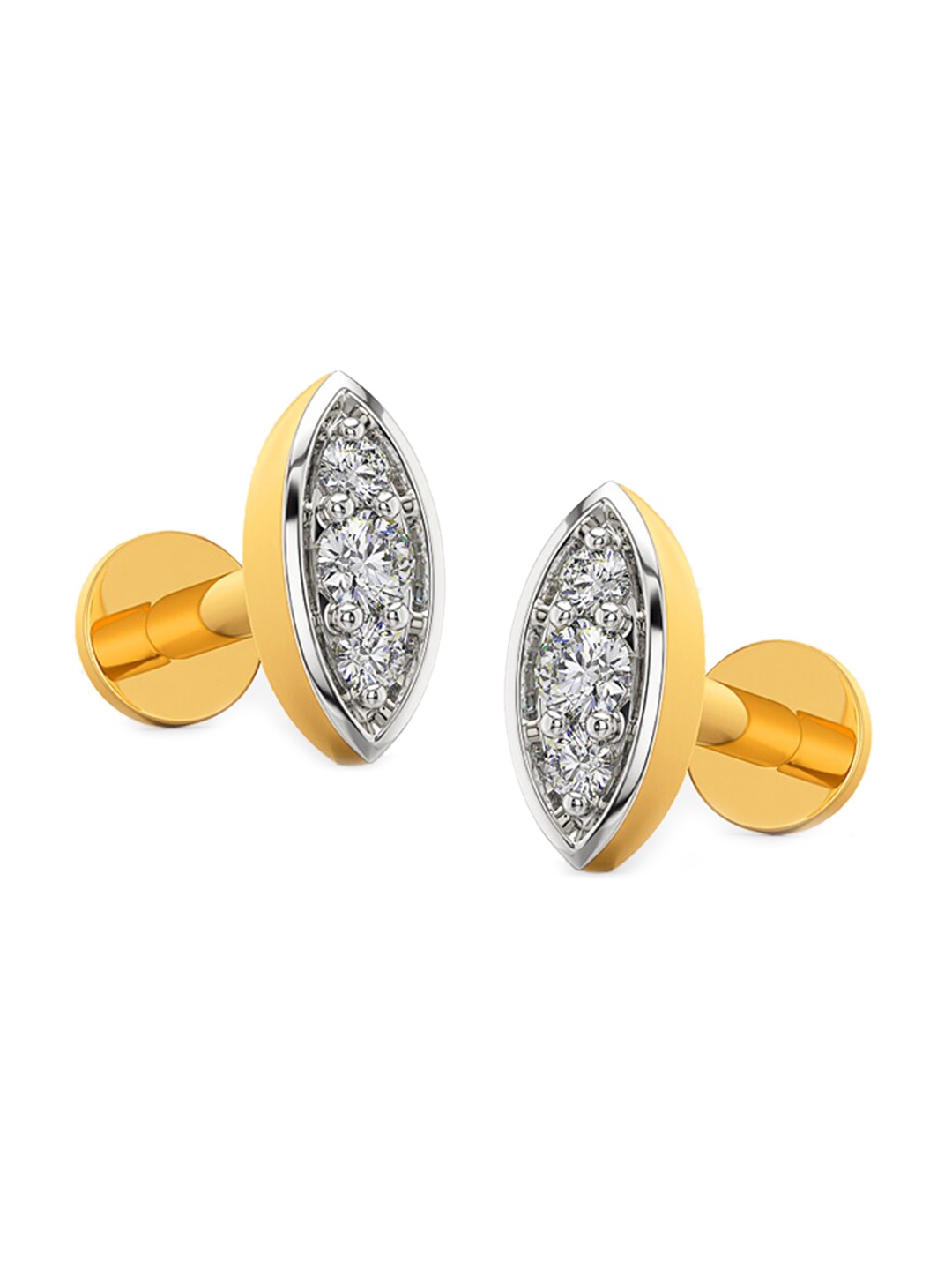 

MELORRA Eyes on You Diamond Studded Rhodium plated 18KT Gold Earrings-1.06