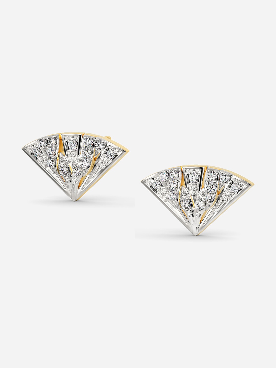 

MELORRA Knit My Story Diamond Studded Rhodium plated 18KT Gold Earrings-2.81gm