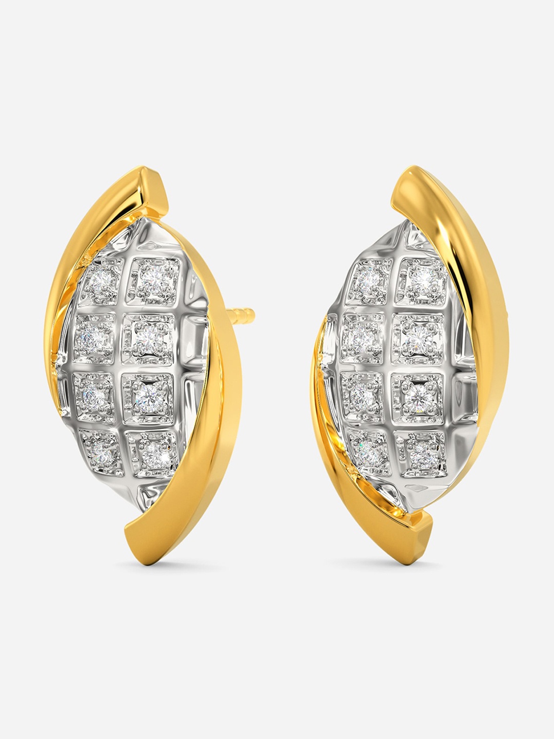 

MELORRA Mary Quant Poise 18KT Gold Diamond-Studded Earrings - 4.1 gm