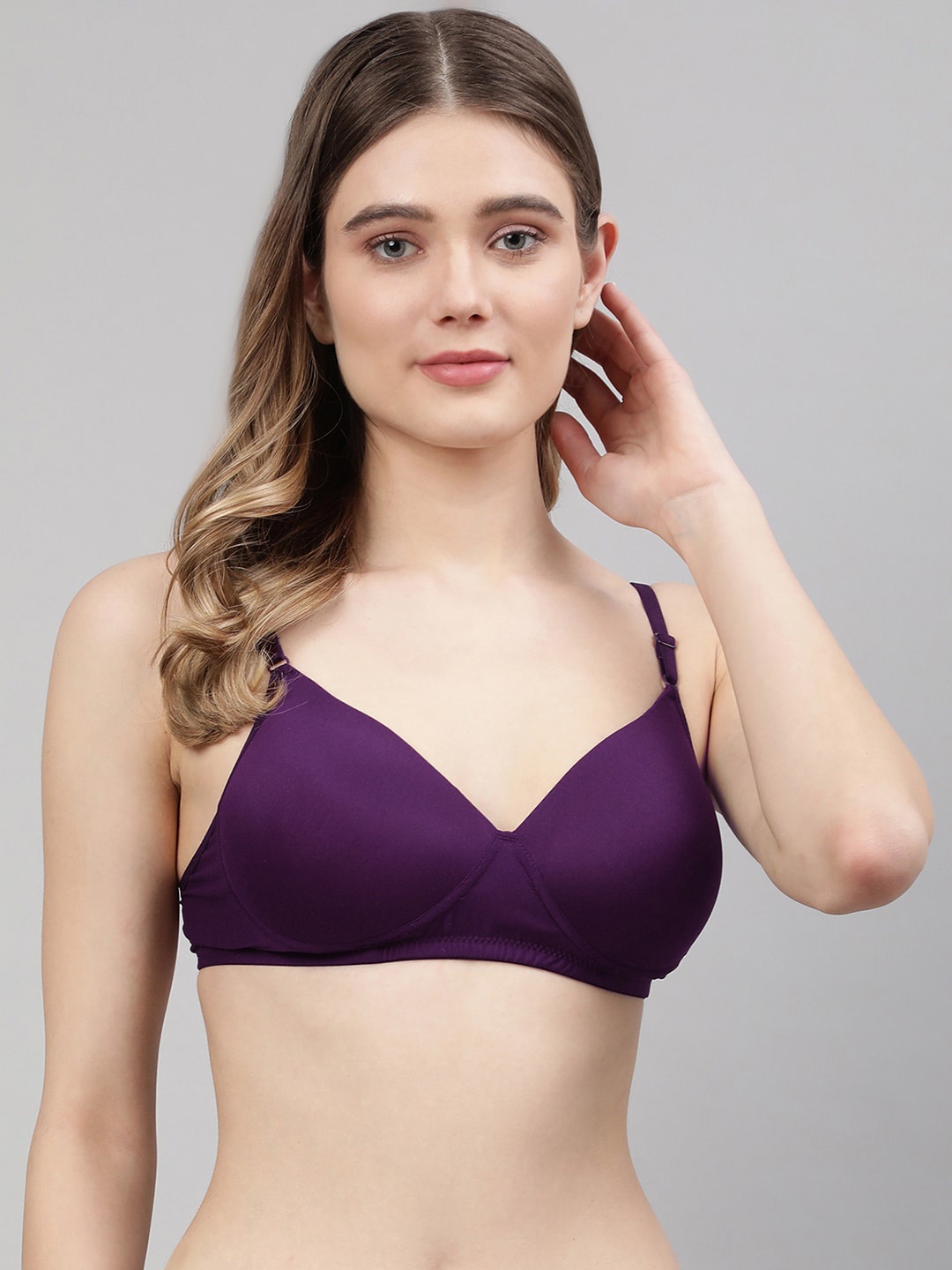 

CUKOO Full Coverage Lightly Padded Everyday Bra, Purple