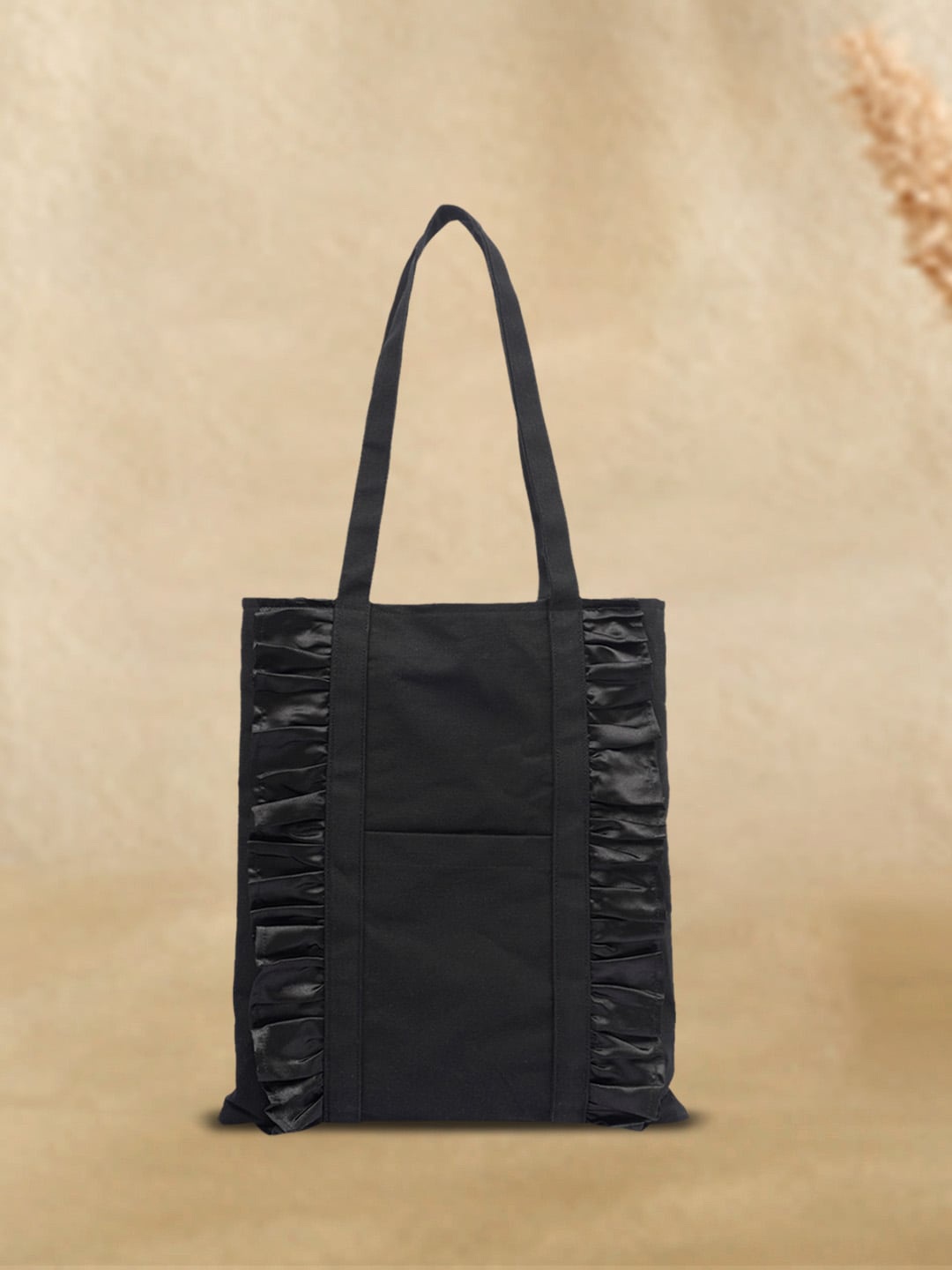 

Crazy Corner Ruffles Oversized Shopper Tote Bag, Black