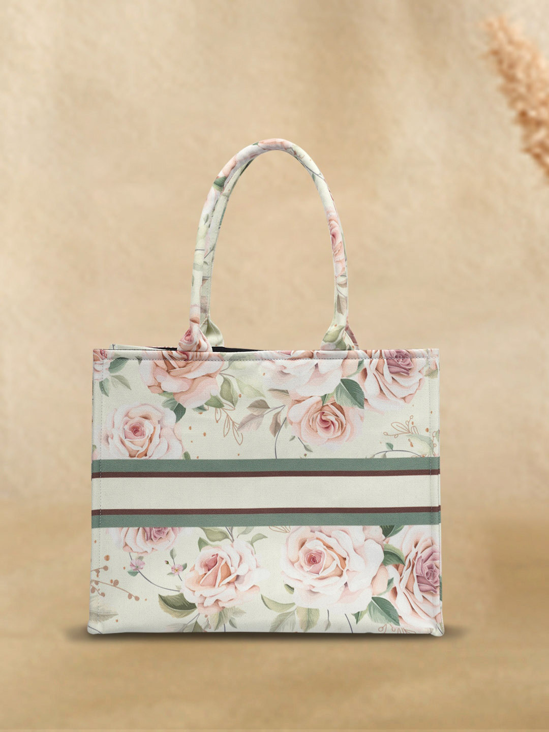 

Crazy Corner Floral Printed Oversized Shopper Tote Bag, White