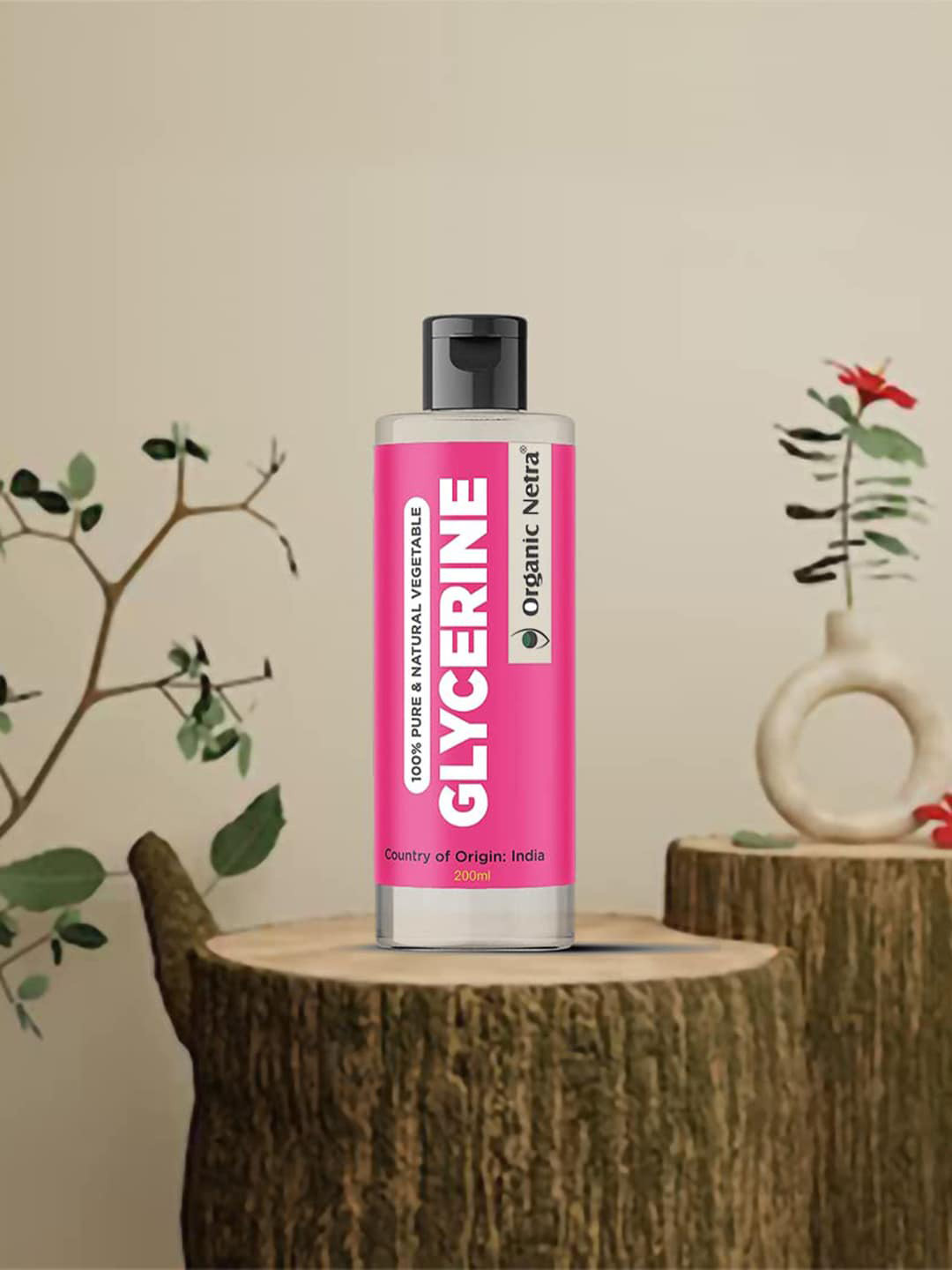 

Organic Netra Pure & Unscented Natural Vegetable Glycerine - 200ml, Pink