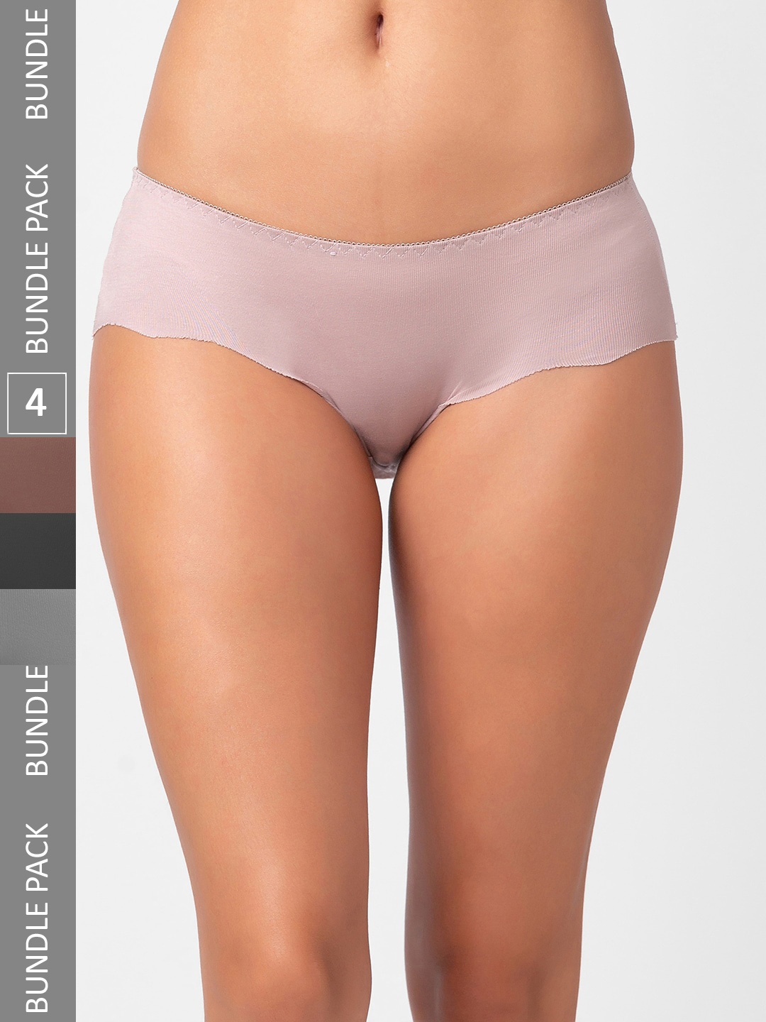 

NOIRA Pack Of 4 Assorted Cotton Hipster Briefs
