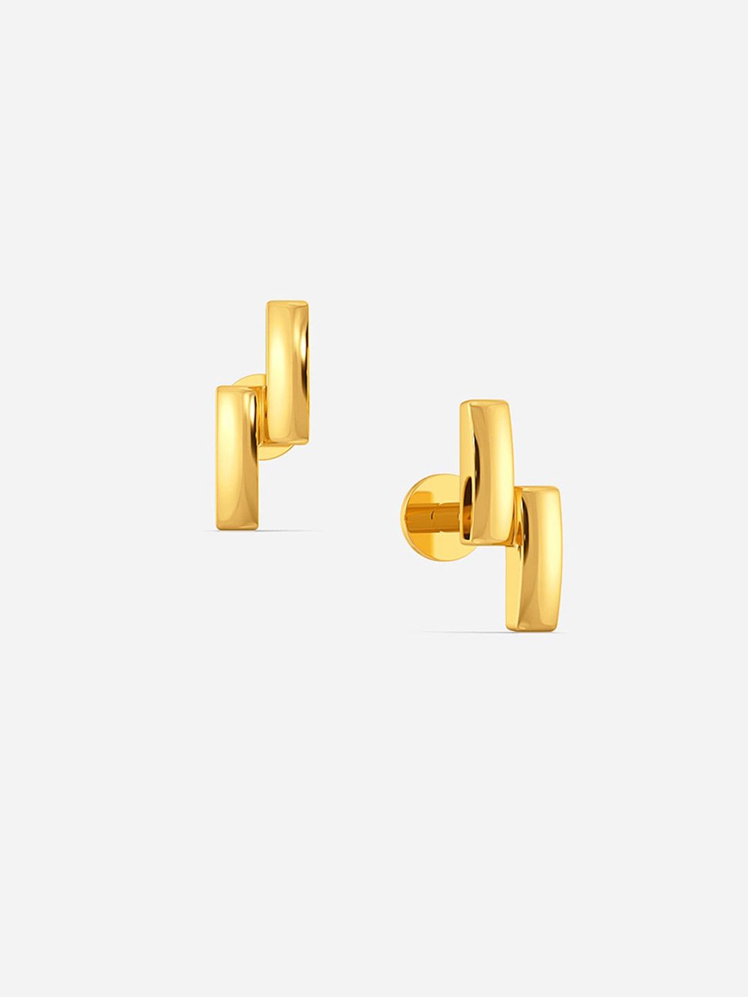 

MELORRA Chic Blocks 18KT Gold Stud Earrings-1.45gm