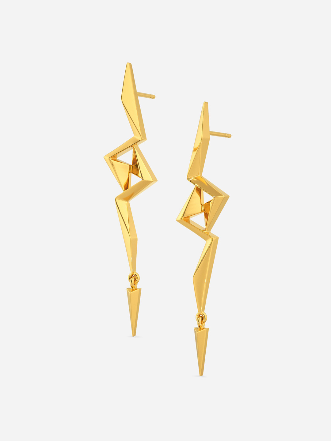 

MELORRA Domina Vibes 18KT Gold Dangle Earrings-5.97gm