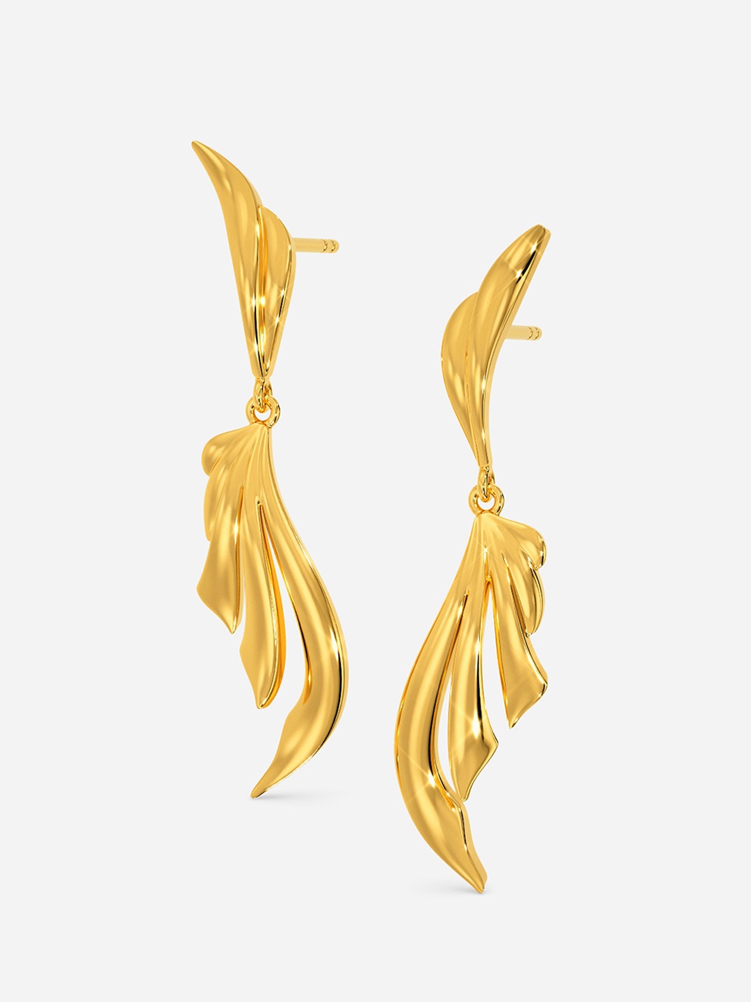 

MELORRA Mermaid Muse 18KT Gold Earrings-4.36gm