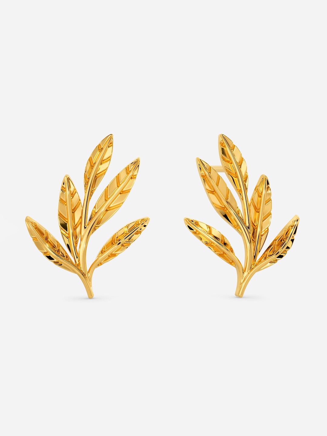 

MELORRA Olive Leaves 18KT Gold Earrings - 2.99 gm