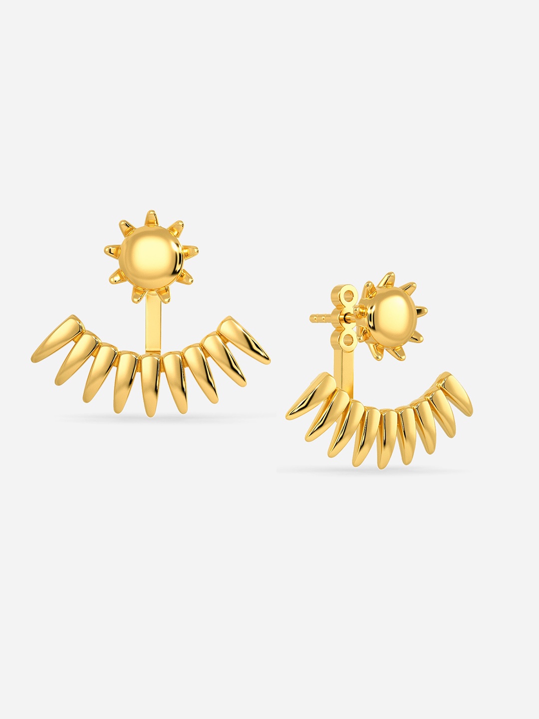 

MELORRA Metal Maven 18KT Gold Stud Earrings-4.71gm