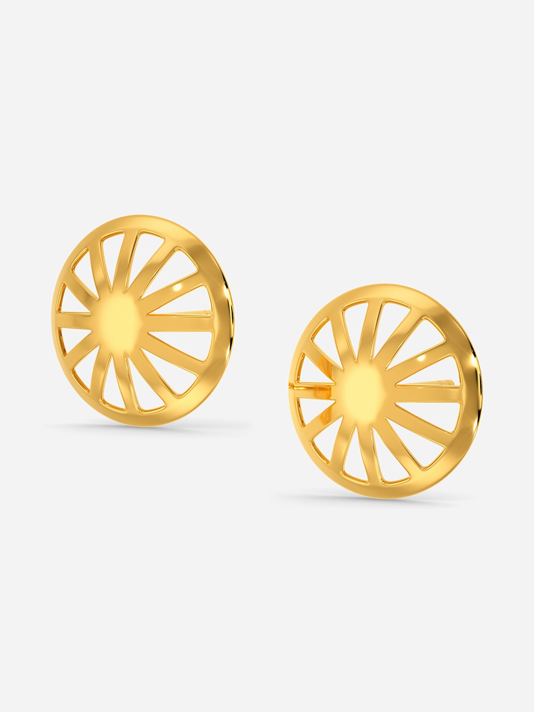 

MELORRA Scoop O Sun 18KT Gold Stud Earrings-2.96gm