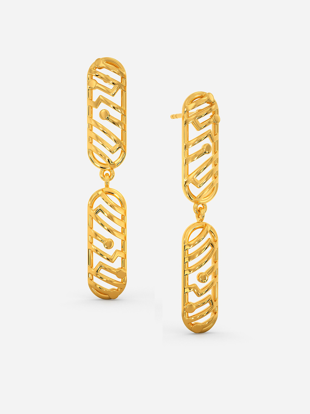 

MELORRA Travel Through Time 18KT Gold Earrings - 5.75 gm
