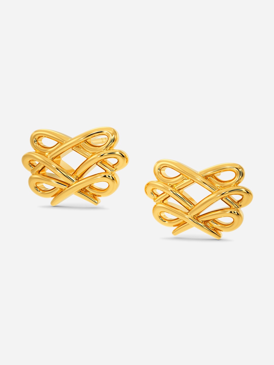 

MELORRA Braided Bliss 18KT Gold Earrings - 4.77 gm