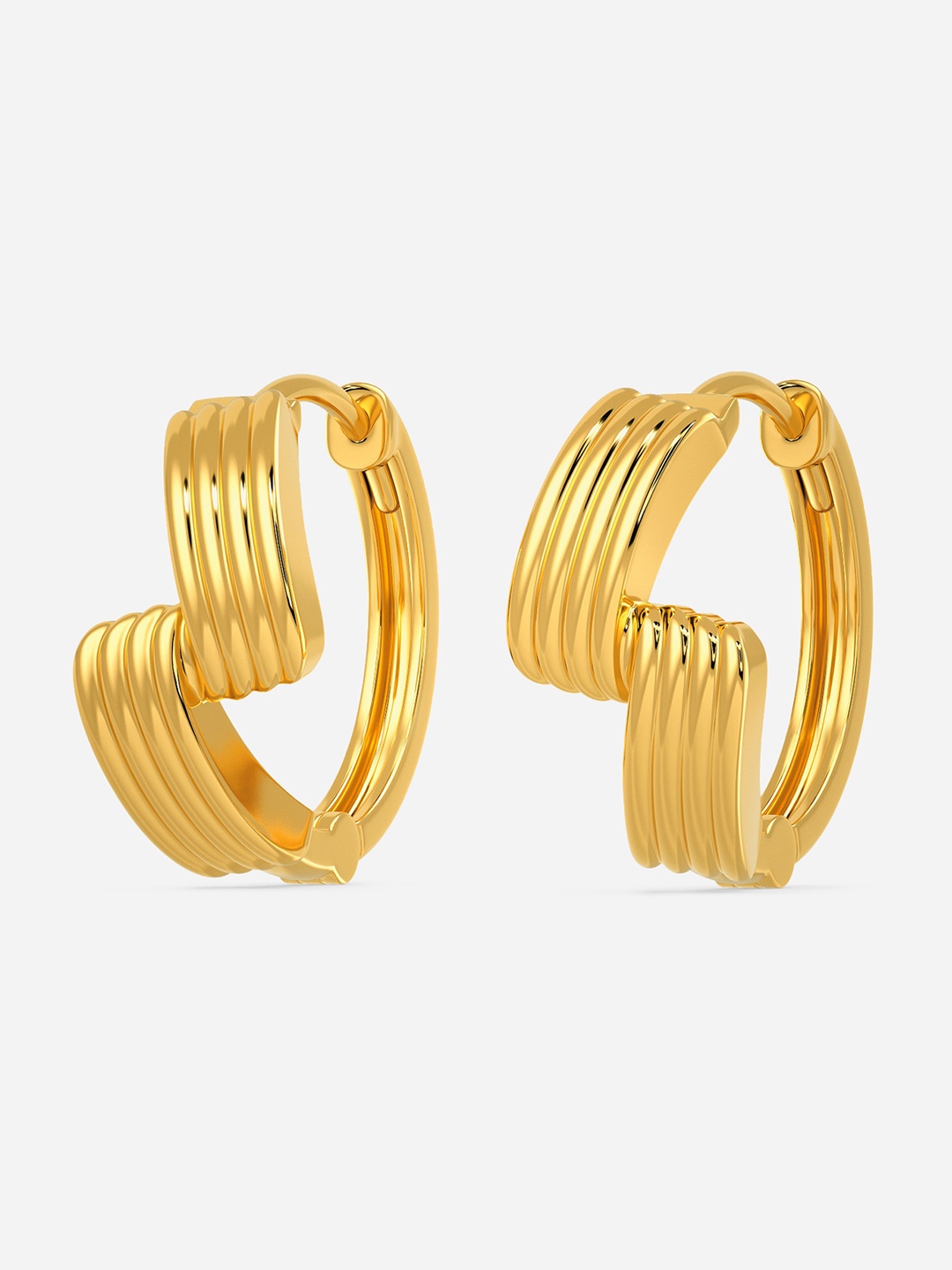 

MELORRA Furry Folds 18KT Gold Earrings - 5.13 gm