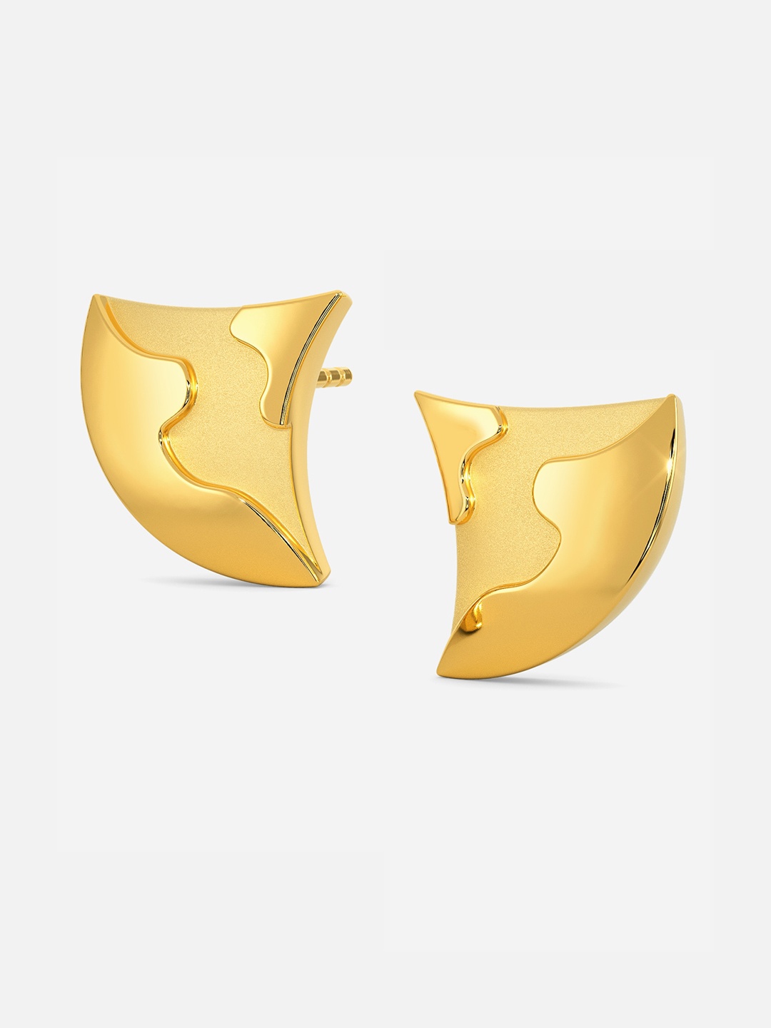 

MELORRA Military Maven 18KT Gold Stud Earrings-3.34gm