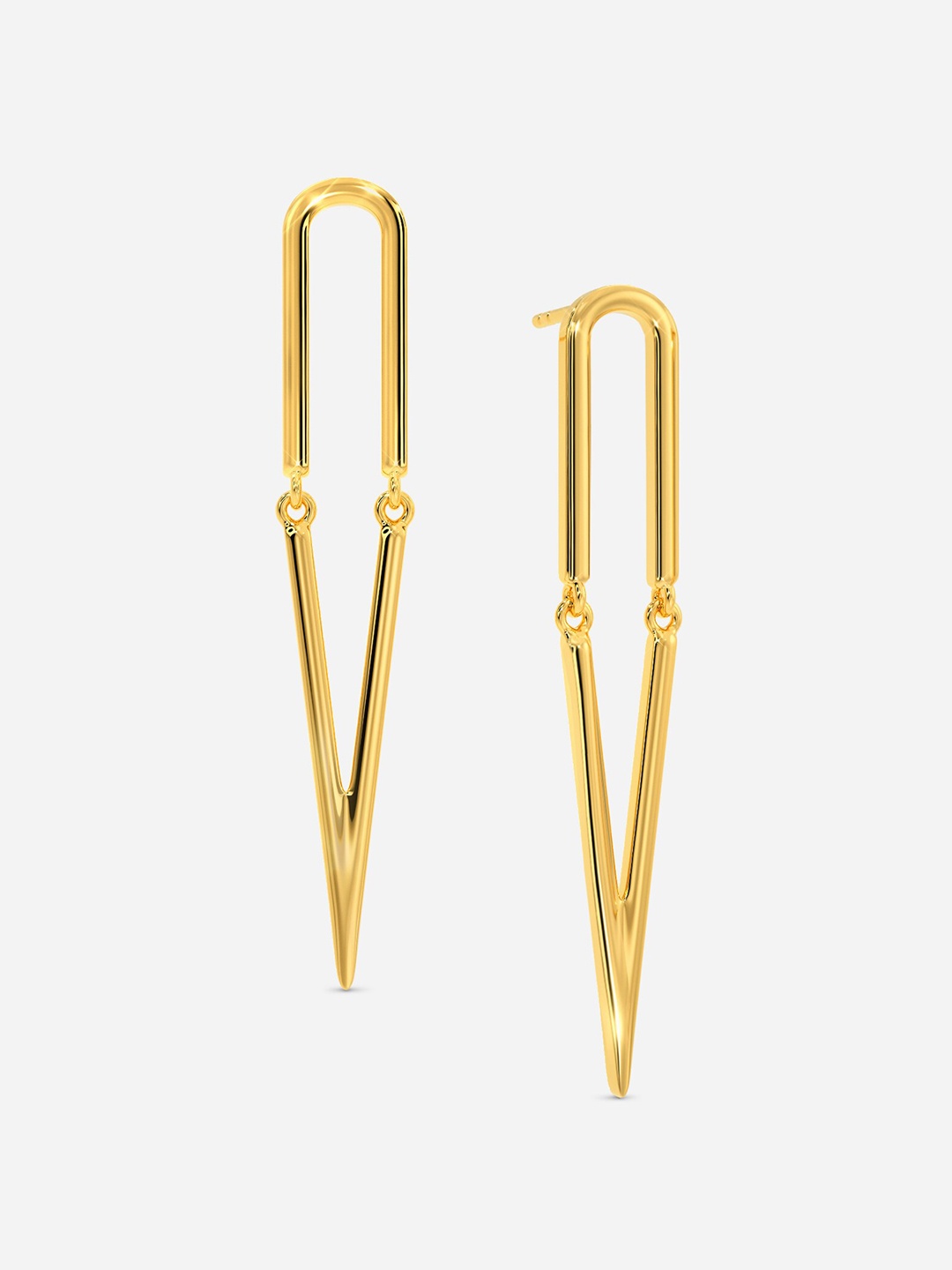 

MELORRA Minimal Mixtape 18KT Gold Drop Earrings- 5.35 gm