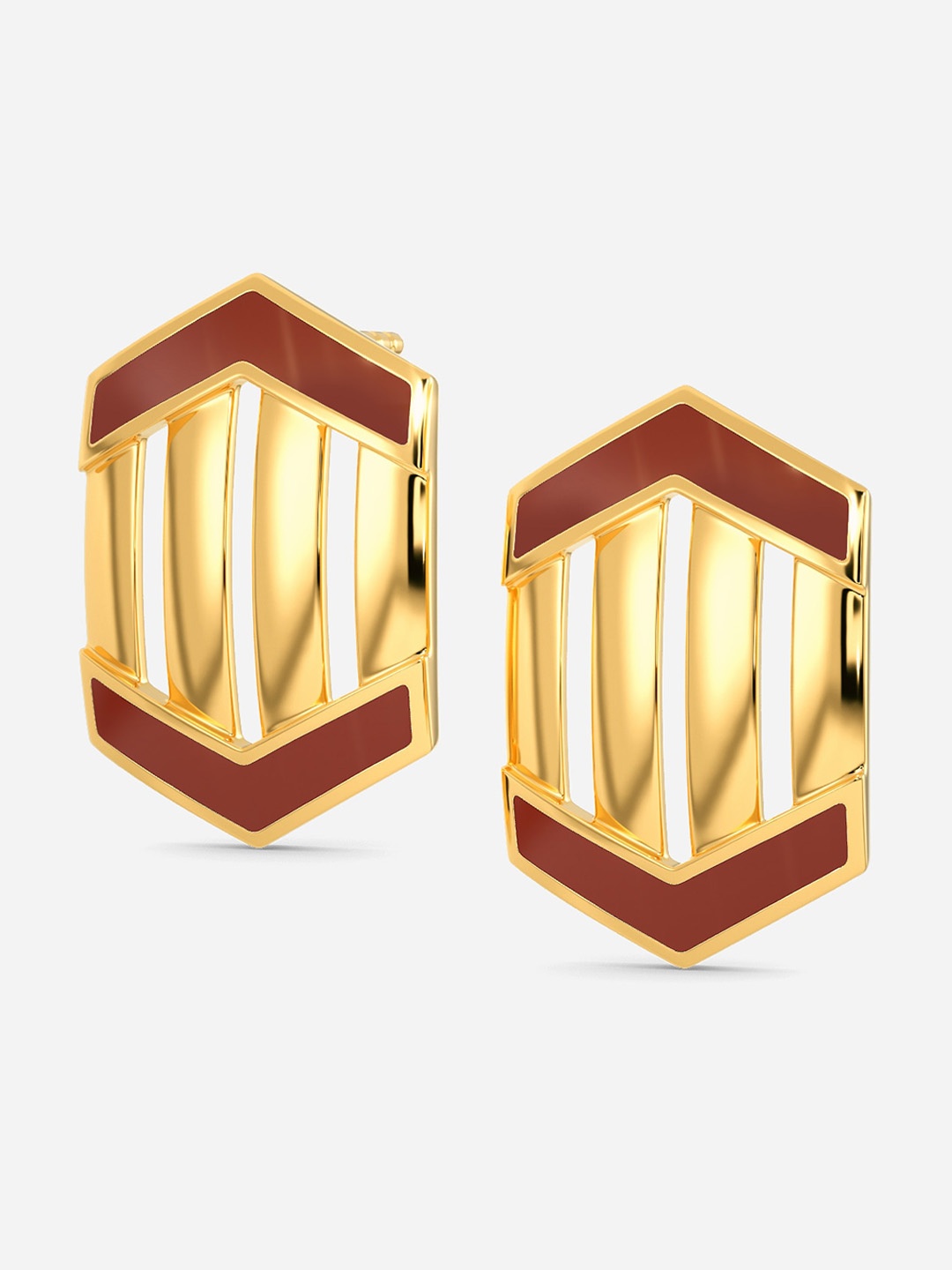 

MELORRA Tawny Trips 18KT Gold Earrings - 3.26 gm