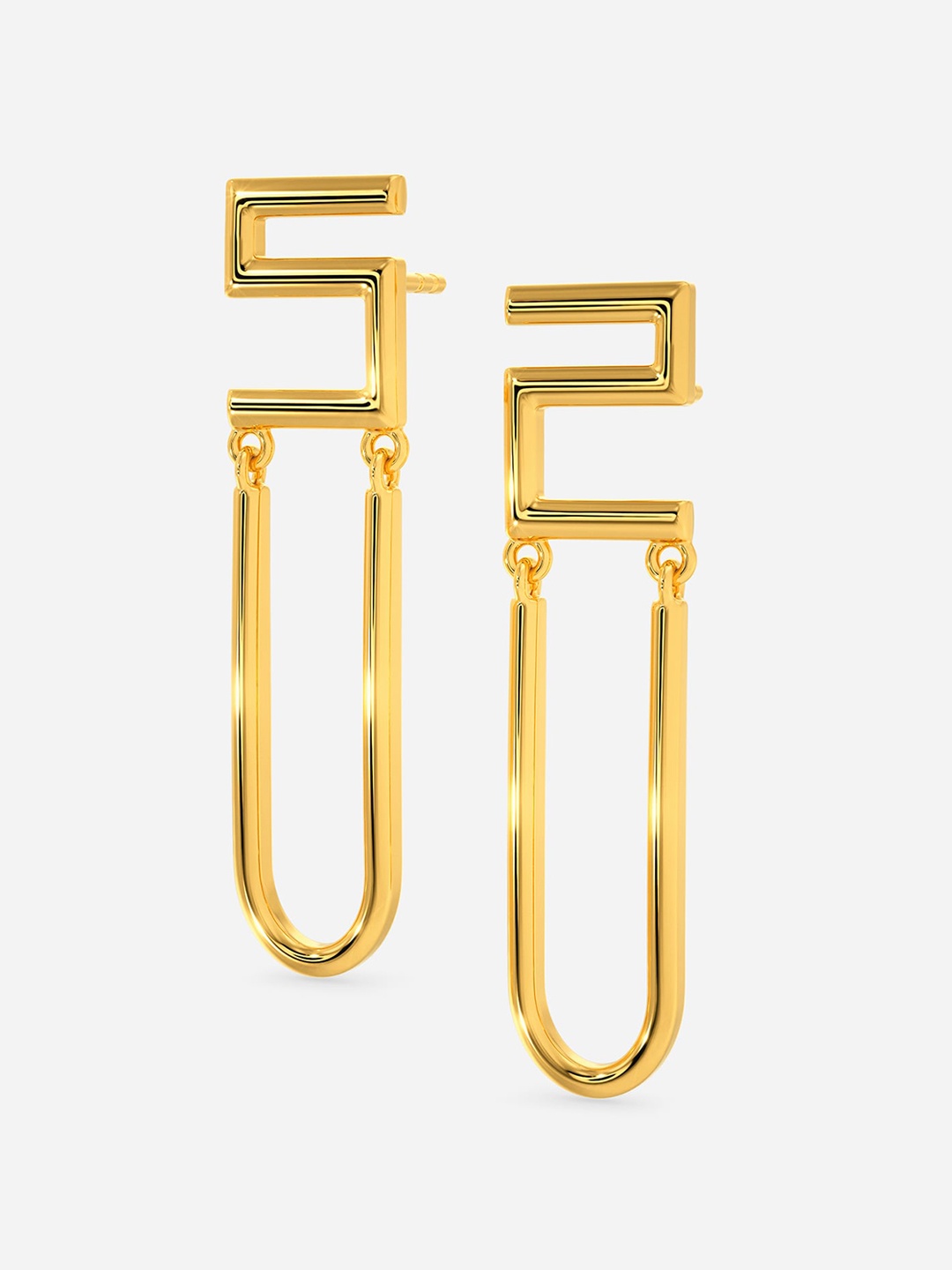 

MELORRA 90s All The Time 18KT Gold Drop Earrings- 4.16 gm