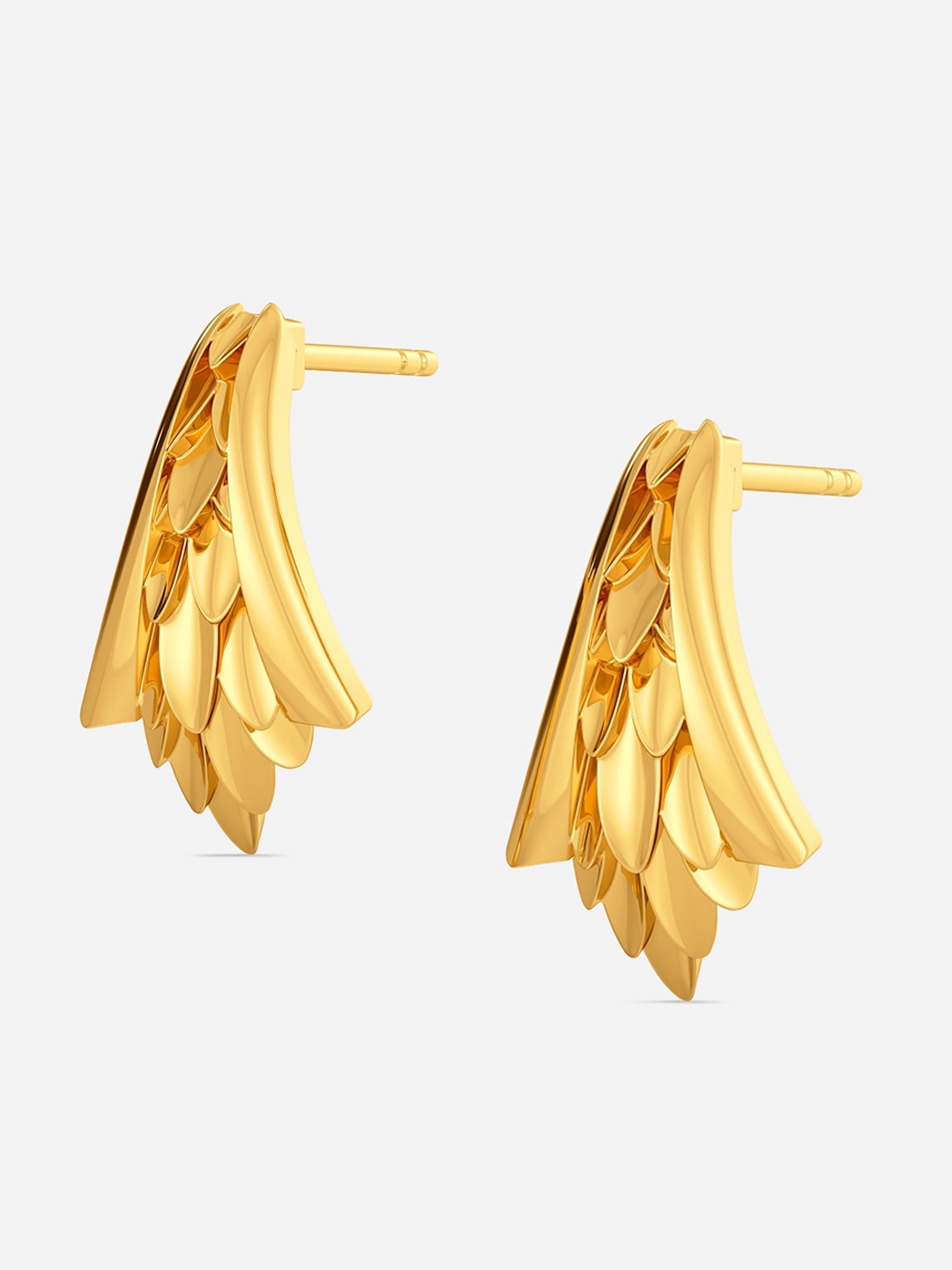 

MELORRA Stroke Scales 18KT Gold Earrings - 4.6 gm