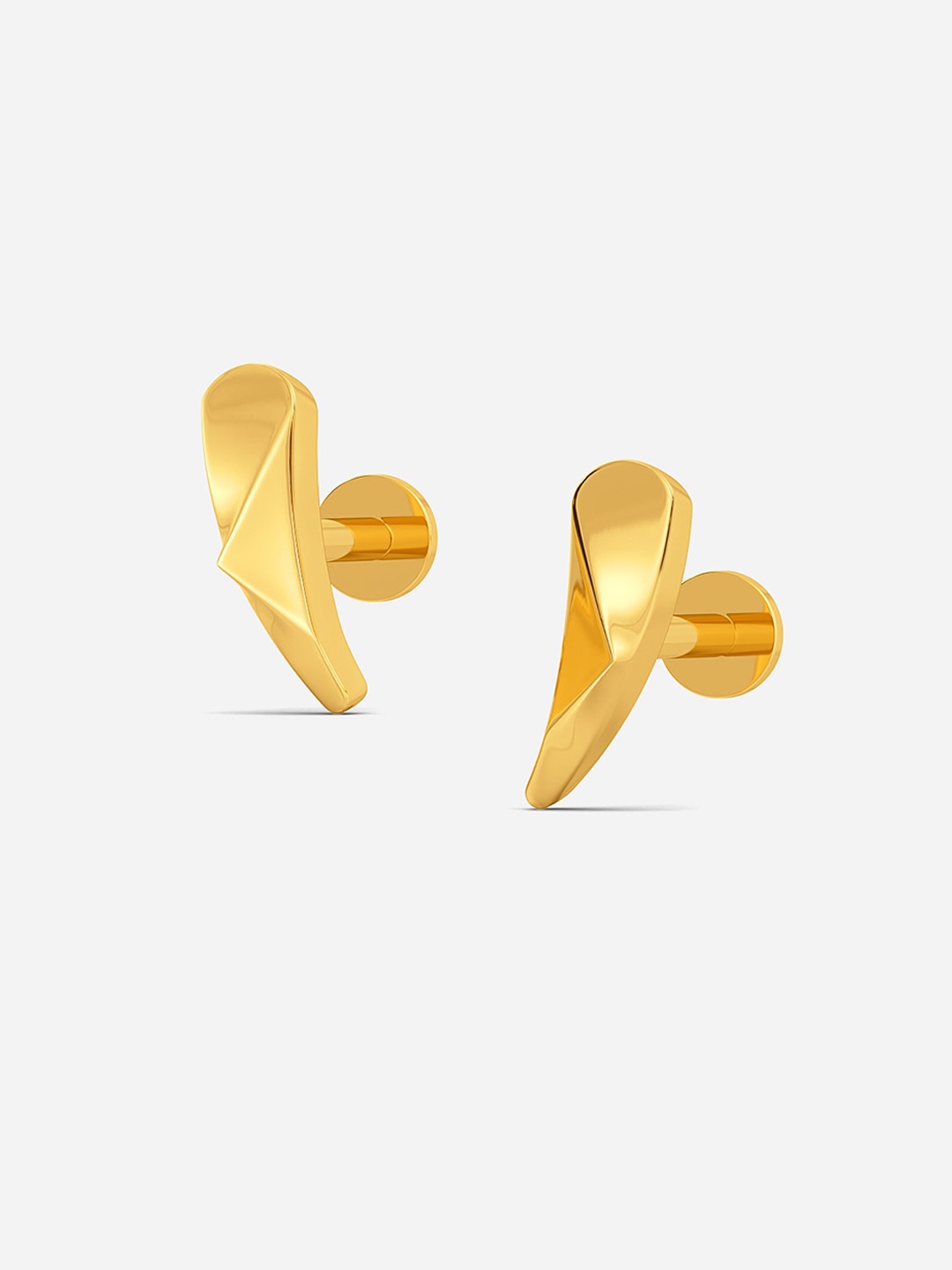 

MELORRA Prim Folds 18KT Gold Stud Earrings-1.5gm