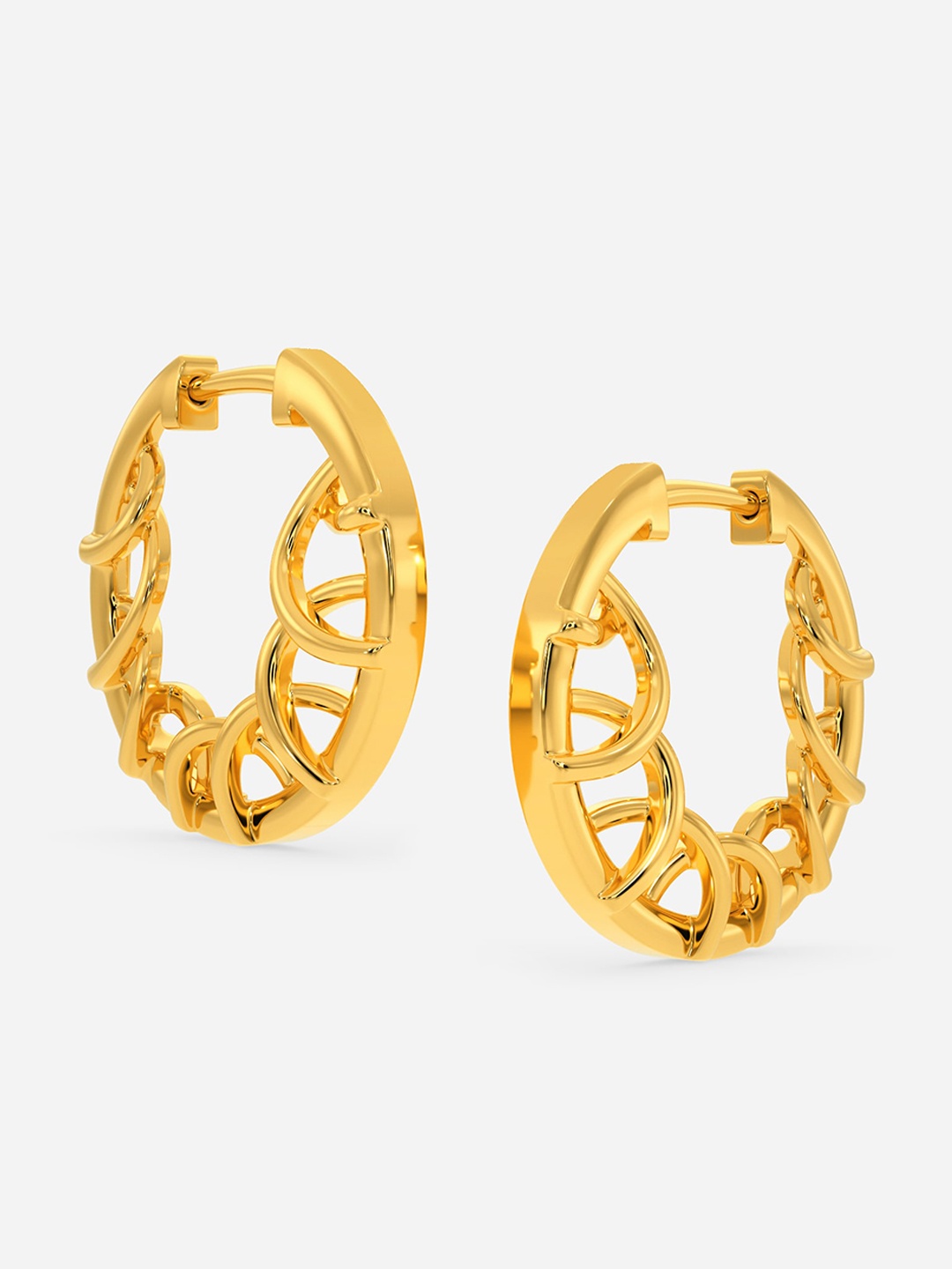 

MELORRA Cruise in Crochet 18KT Gold Hoop Earrings- 6.07 gm