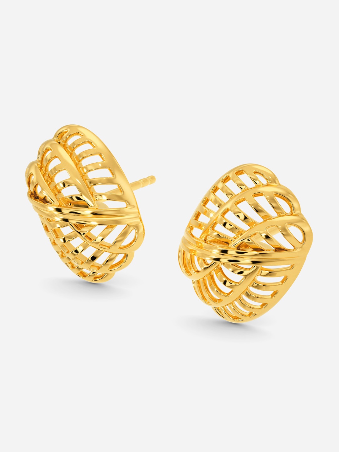 

MELORRA Petal Puff Play 18KT Gold Stud Earrings-2.96gm