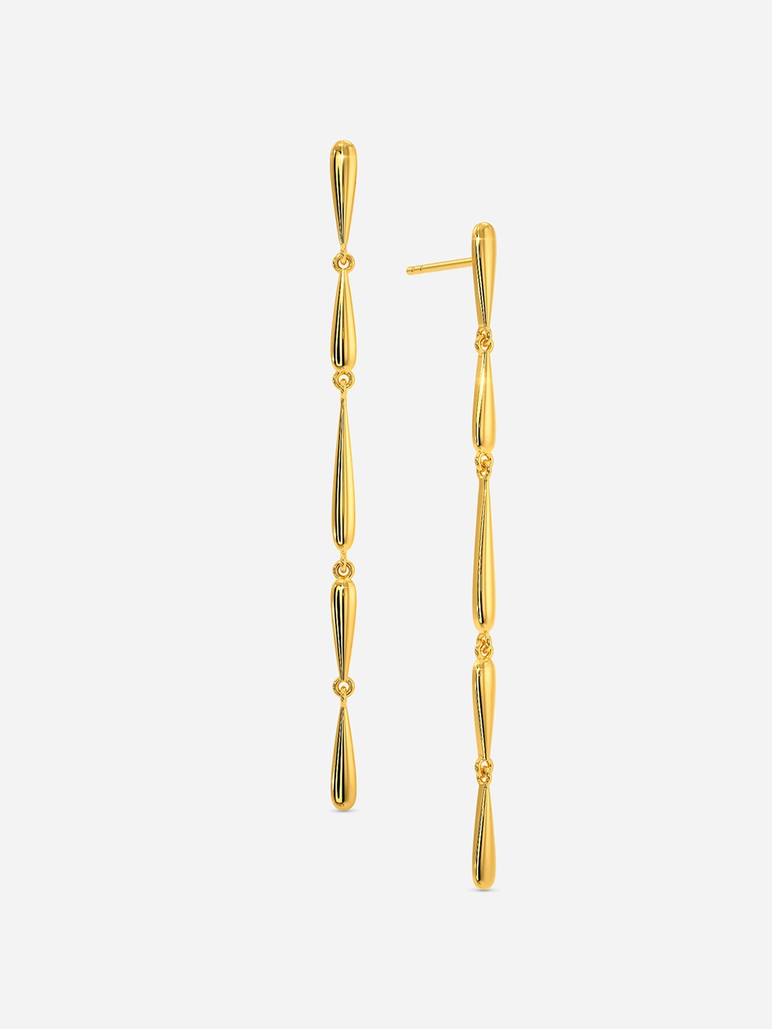 

MELORRA Jam on Minimal 18KT Gold Drop Earrings-4.46gm
