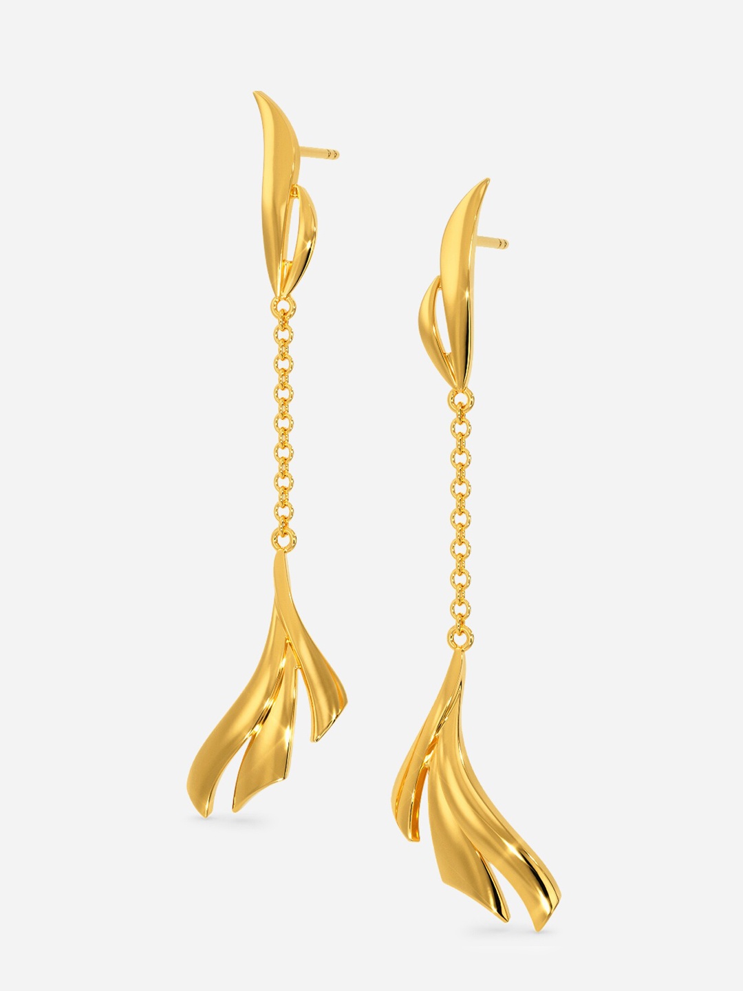 

MELORRA Sun Tail Mermaid 18KT Gold Earrings - 5.64 gm