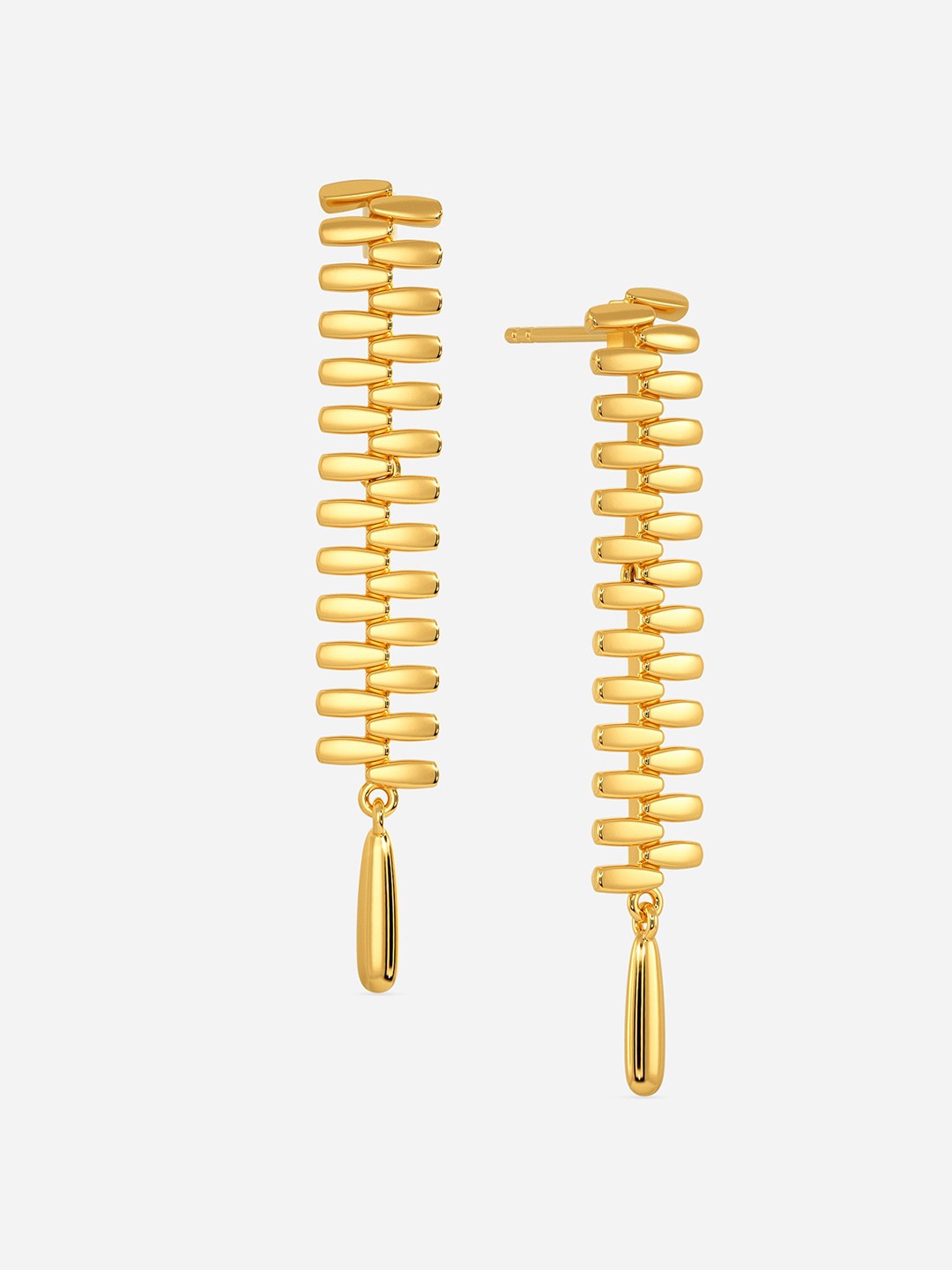

MELORRA Zip Allure 18KT Gold Drop Earrings-5.36gm