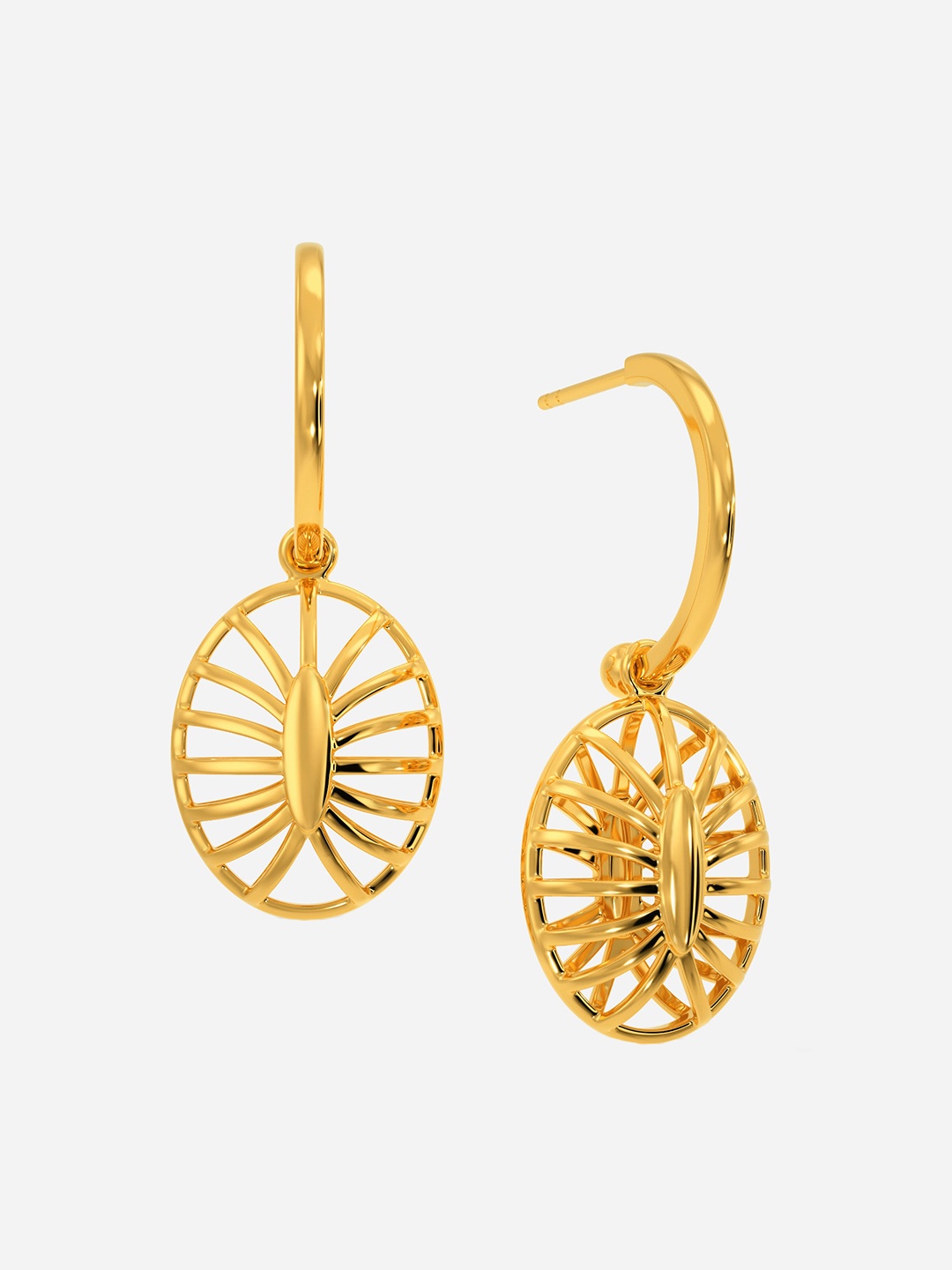 

MELORRA Puffer Escape 18KT Gold Drop Earrings- 6.49 gm