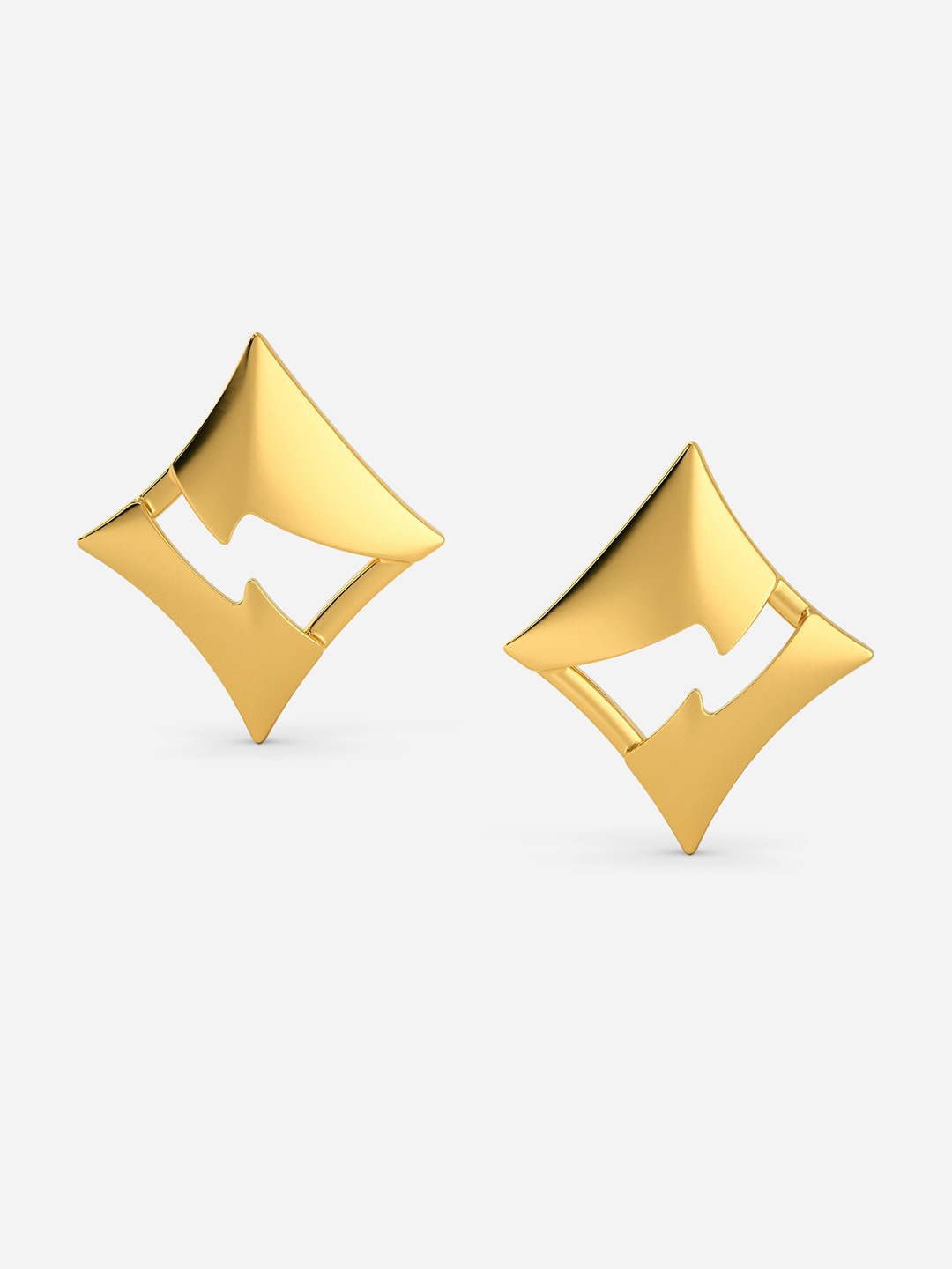 

MELORRA Fit to Fight 18KT Gold Stud Earrings-3.25gm