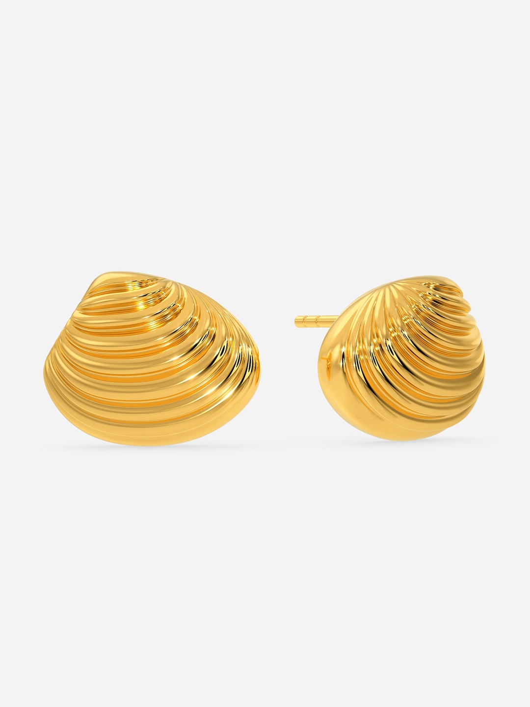 

MELORRA Classy Shells 18KT Gold Stud Earrings-4.38gm