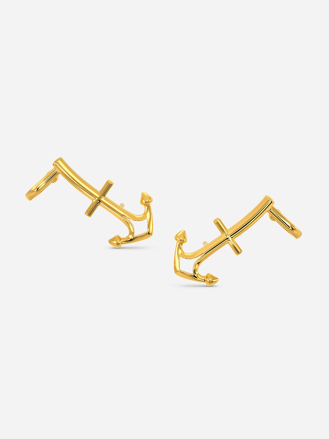 

MELORRA Anchor-Me 18KT Gold Stud Earrings-3.58gm