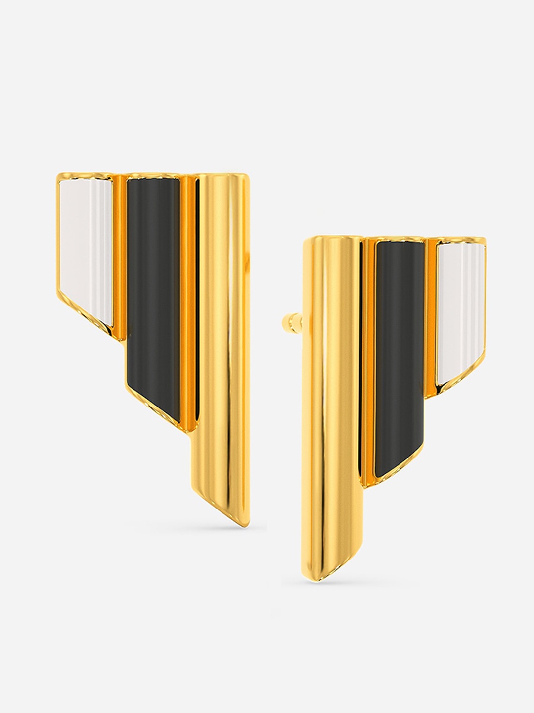 

MELORRA Code O Stripe 18KT Gold Earrings - 2.38 gm