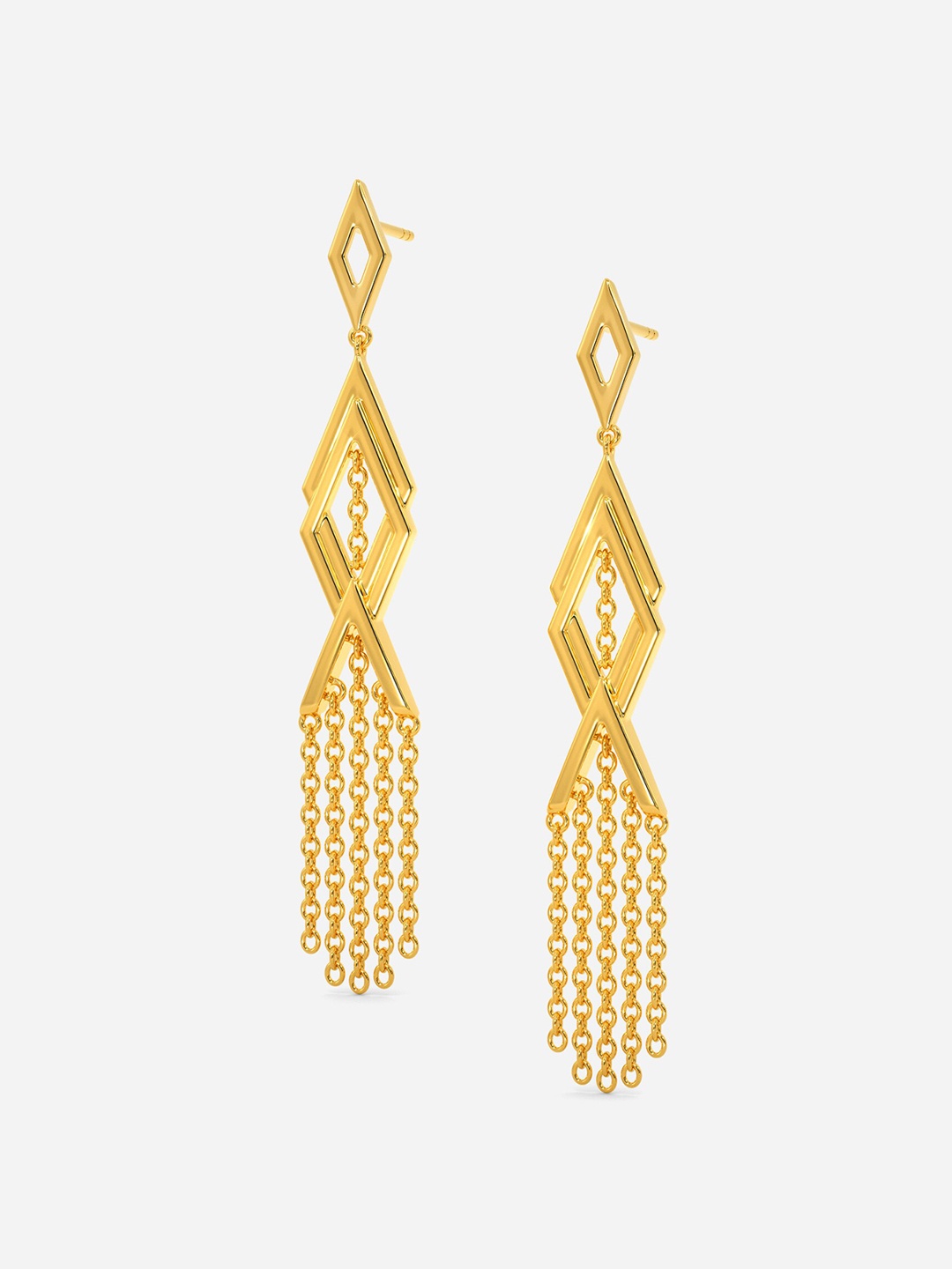 

MELORRA Fiercely Fringed 18KT Gold Earrings - 7.43 gm